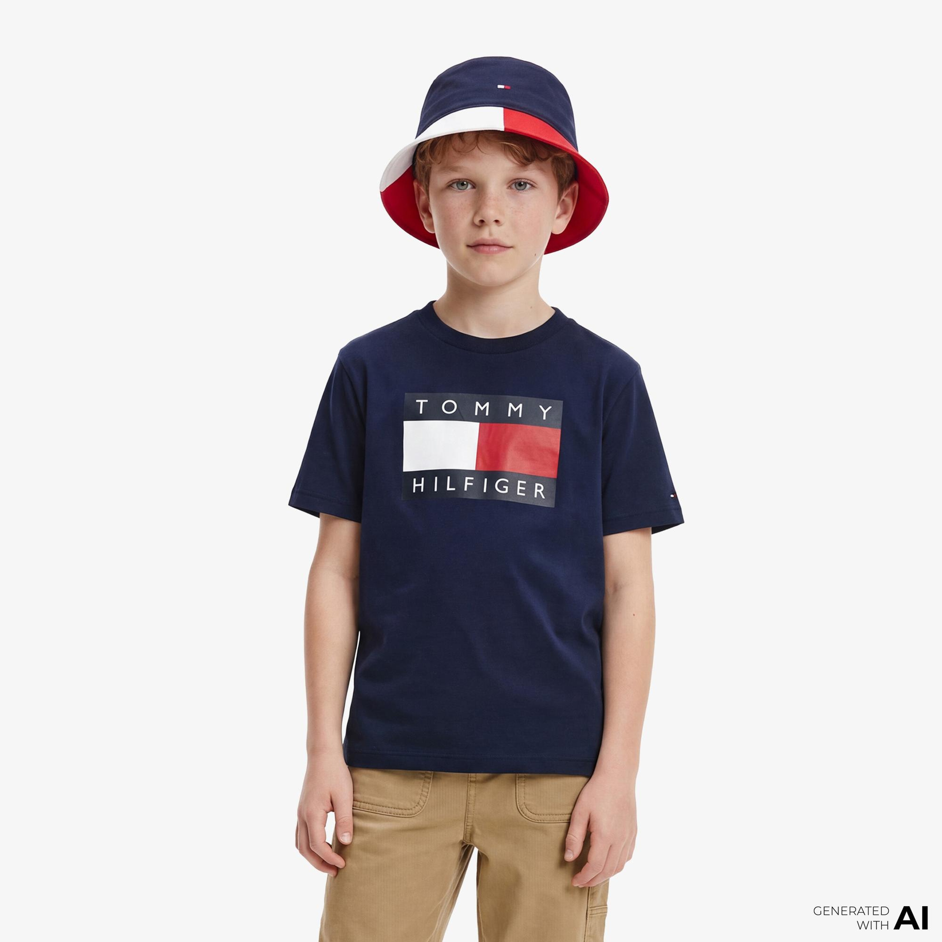 Tommy Hilfiger Heritage Çocuk Lacivert T-Shirt