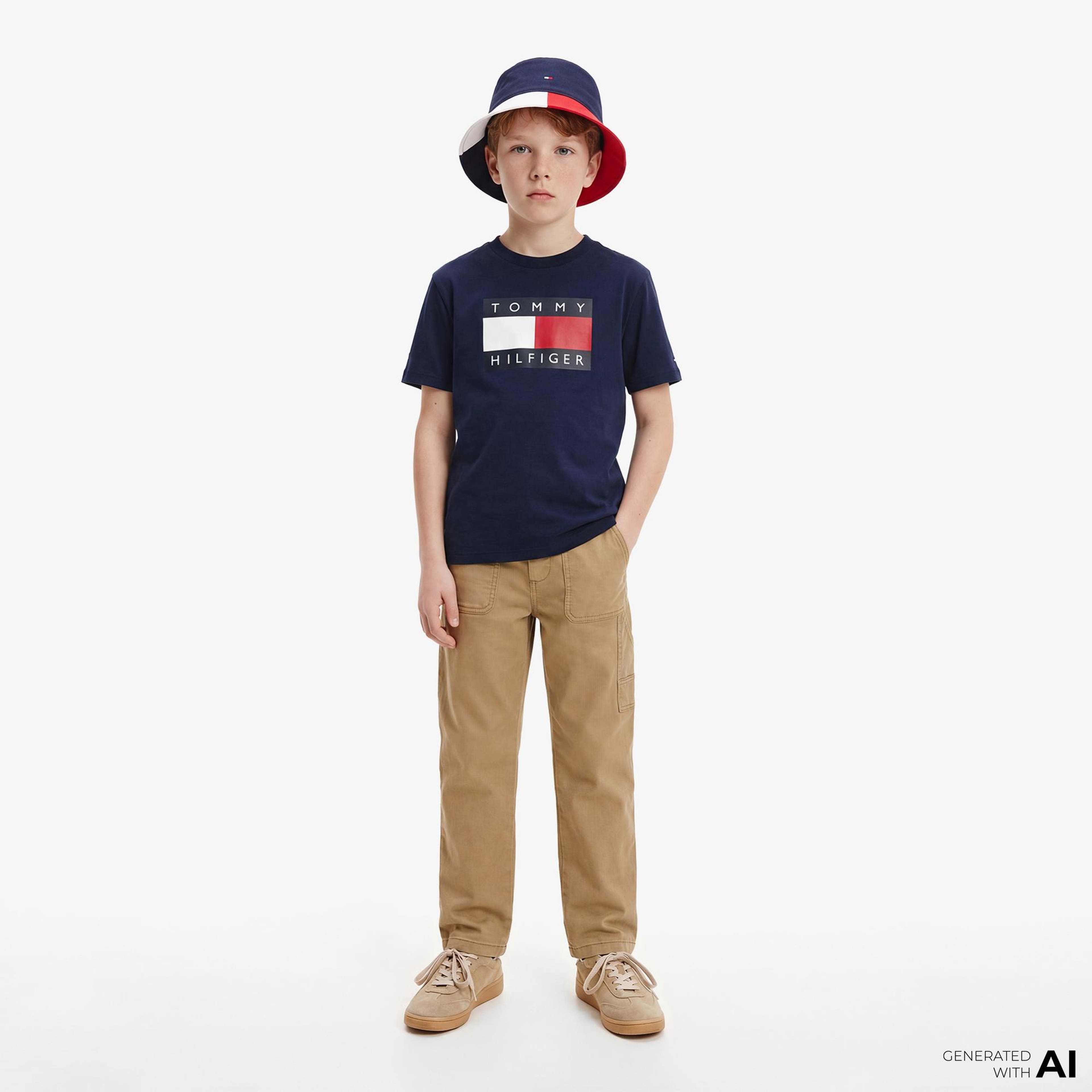 Tommy Hilfiger Heritage Çocuk Lacivert T-Shirt