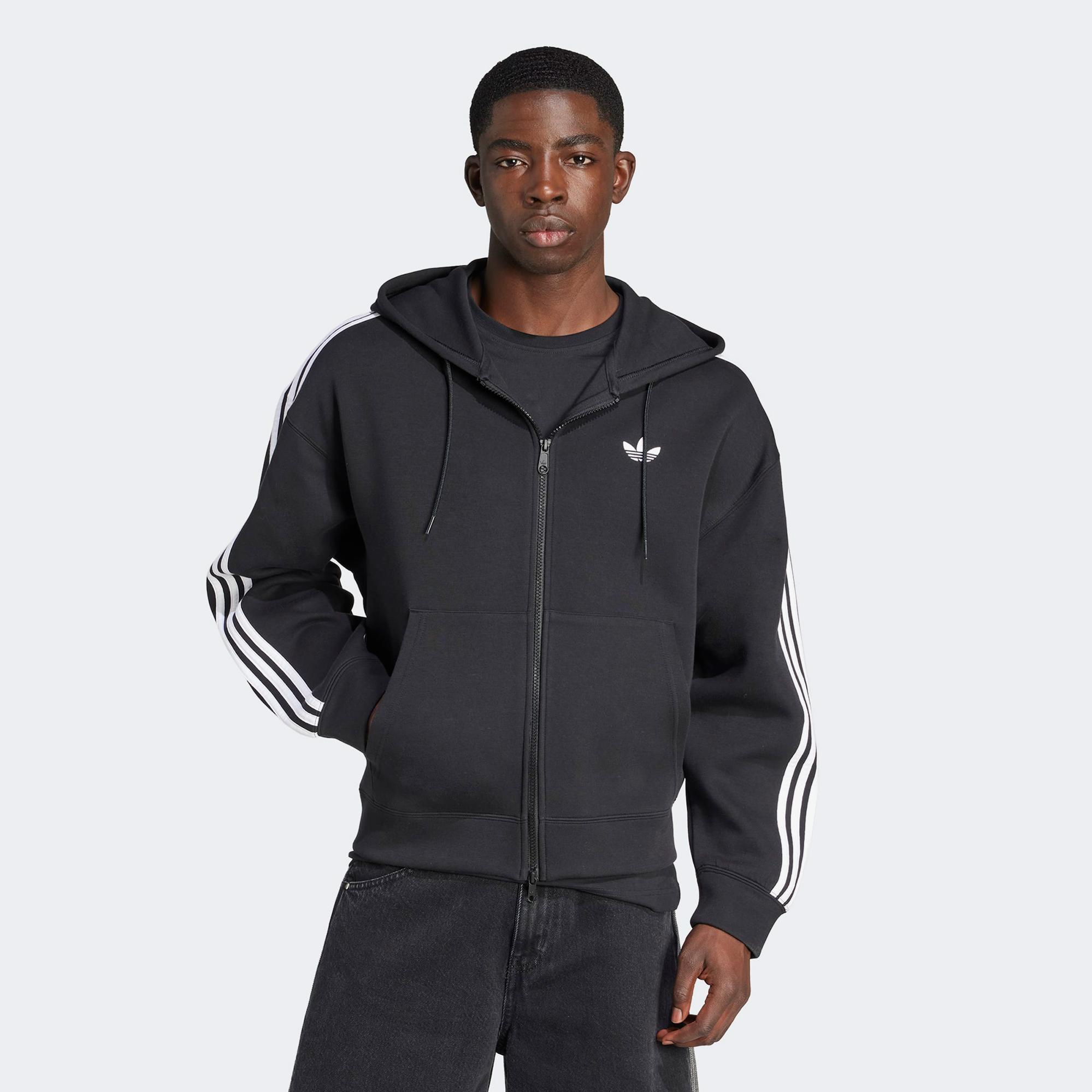 adidas Adicolor Spacer Erkek Siyah Eşofman Üstü