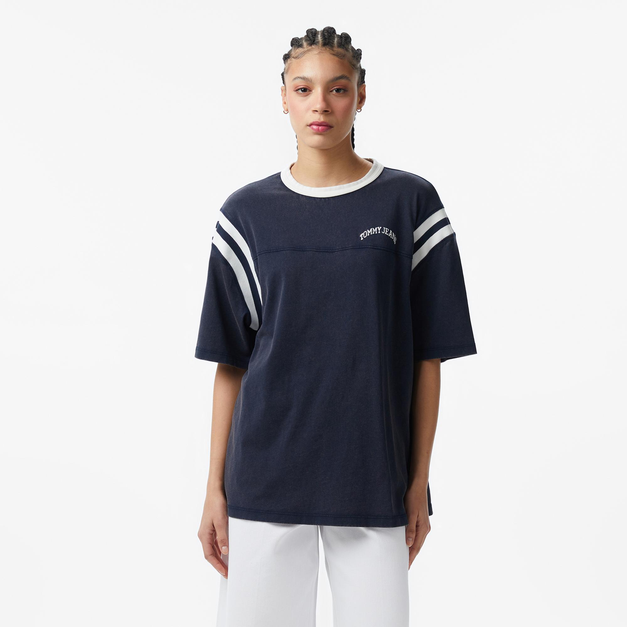 Tommy Hilfiger Varsity Kadın Lacivert T-Shirt