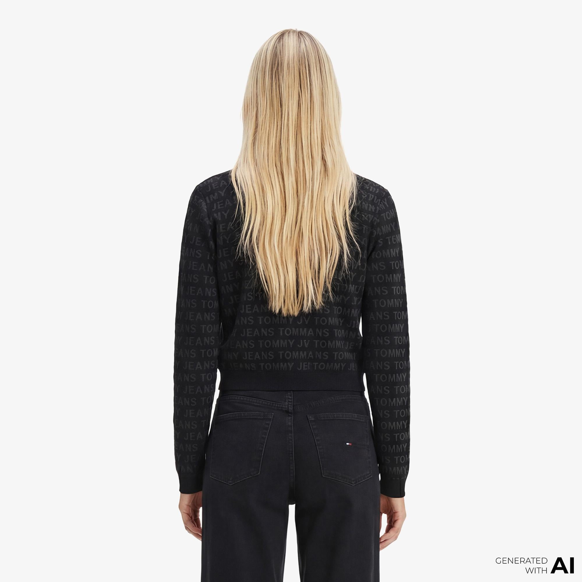 Tommy Hilfiger Dollar Kadın Siyah Triko