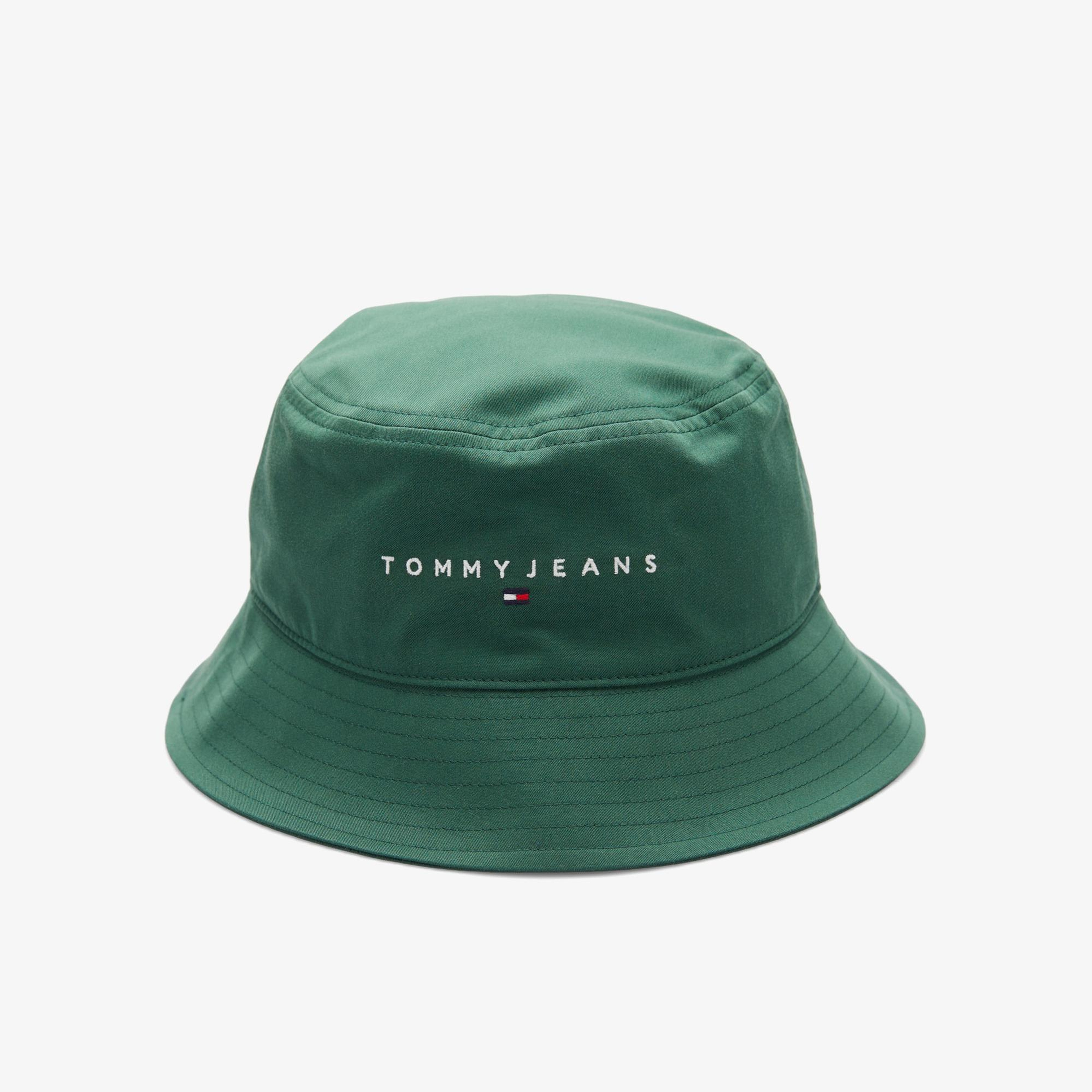 Tommy Hilfiger Linear Logo Erkek Yeşil Şapka