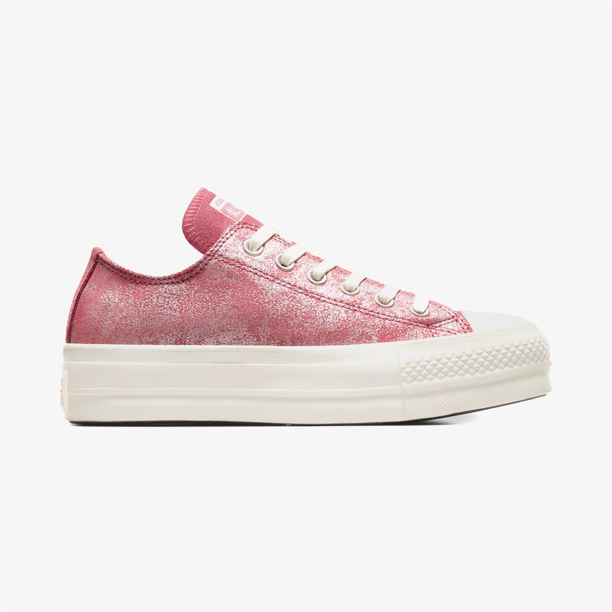Converse Chuck Taylor All Star Lift Kadın Pembe Süet Platform Sneaker