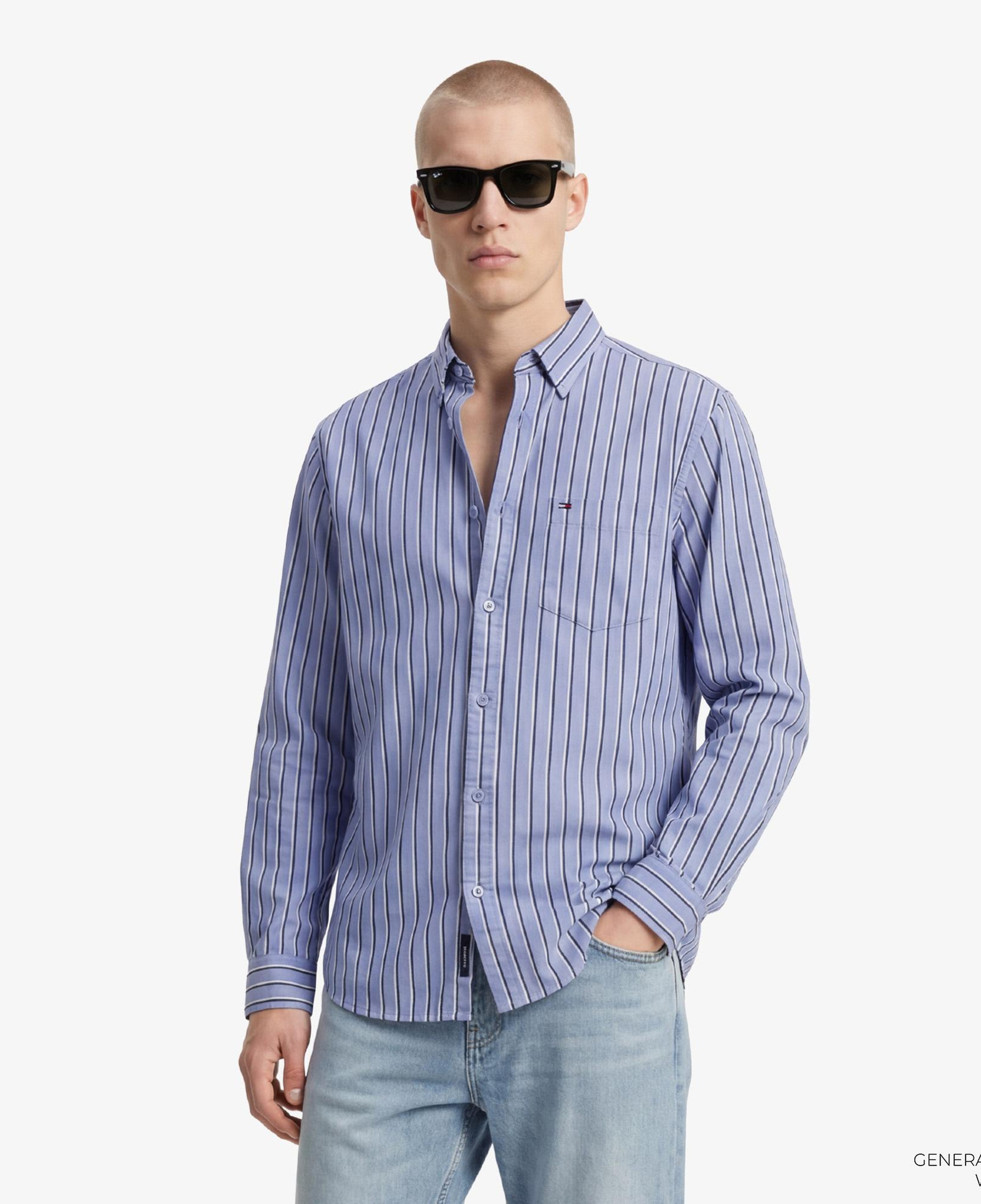 Tommy Hilfiger Twill Erkek Mavi Gömlek