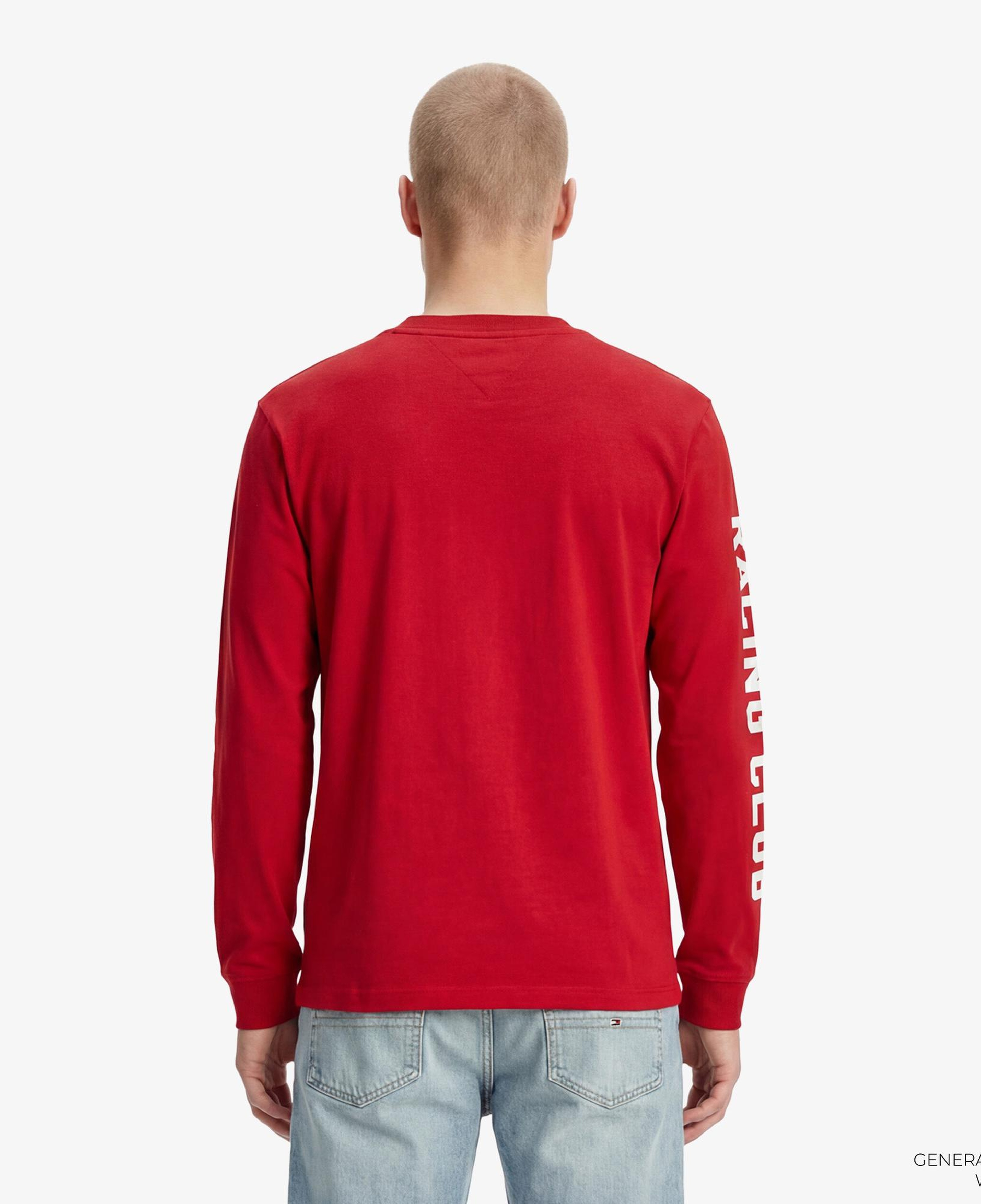 Tommy Hilfiger Moto Pack Erkek Kırmızı Uzun Kollu T-Shirt