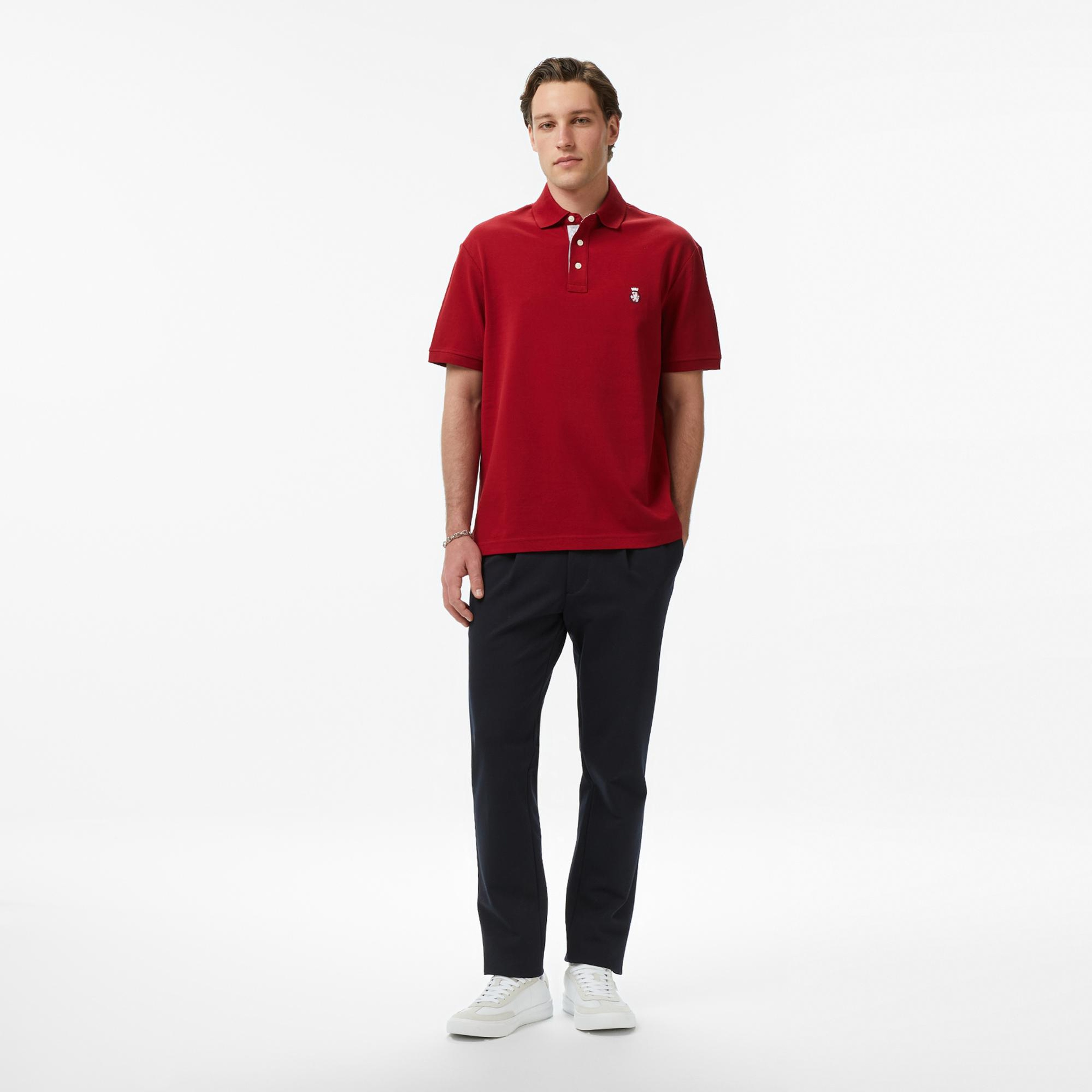 Tommy Hilfiger Heritage Series Erkek Kırmızı Polo Yaka T-Shirt