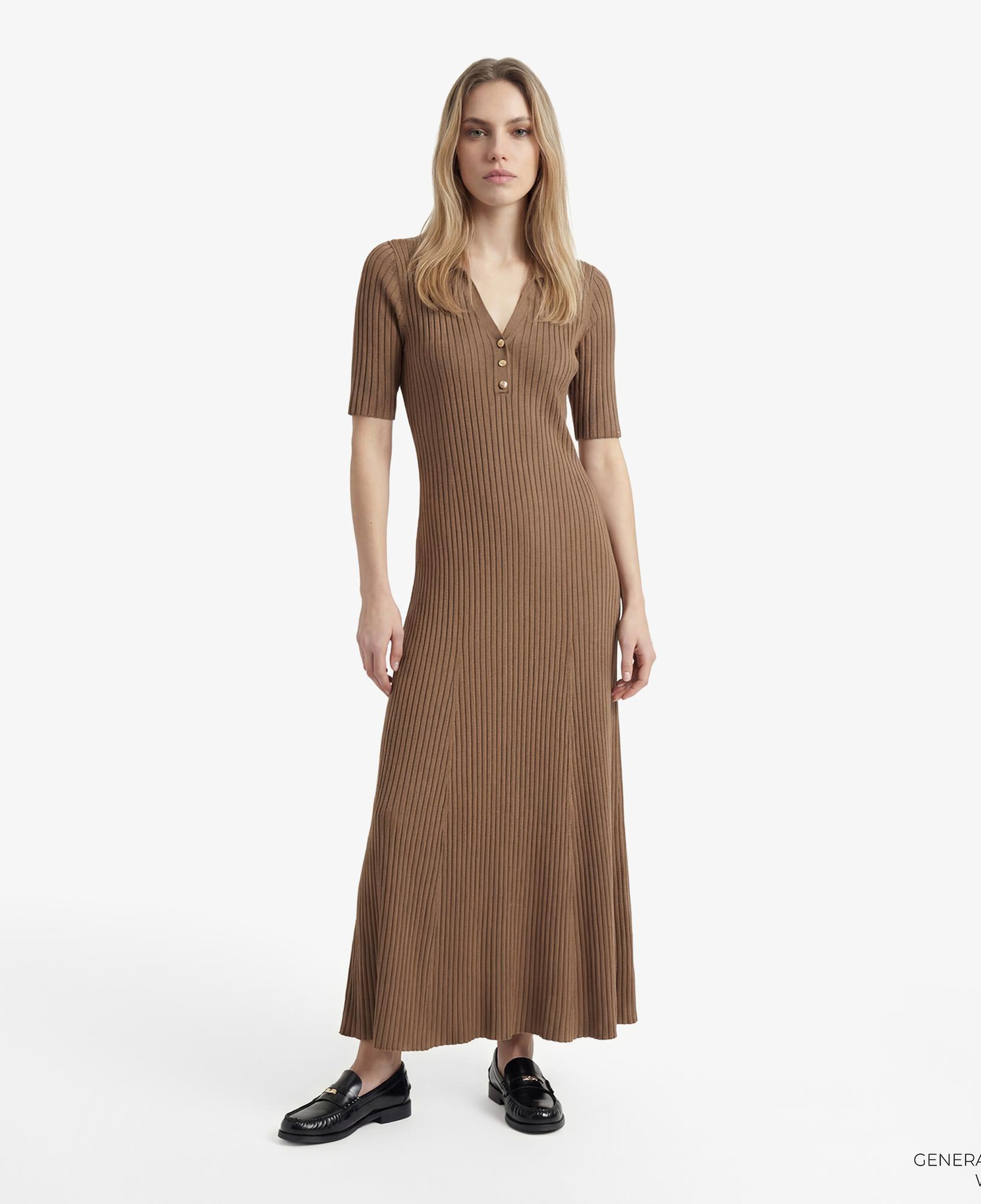 Tommy Hilfiger RayonRib Kadın Haki Elbise