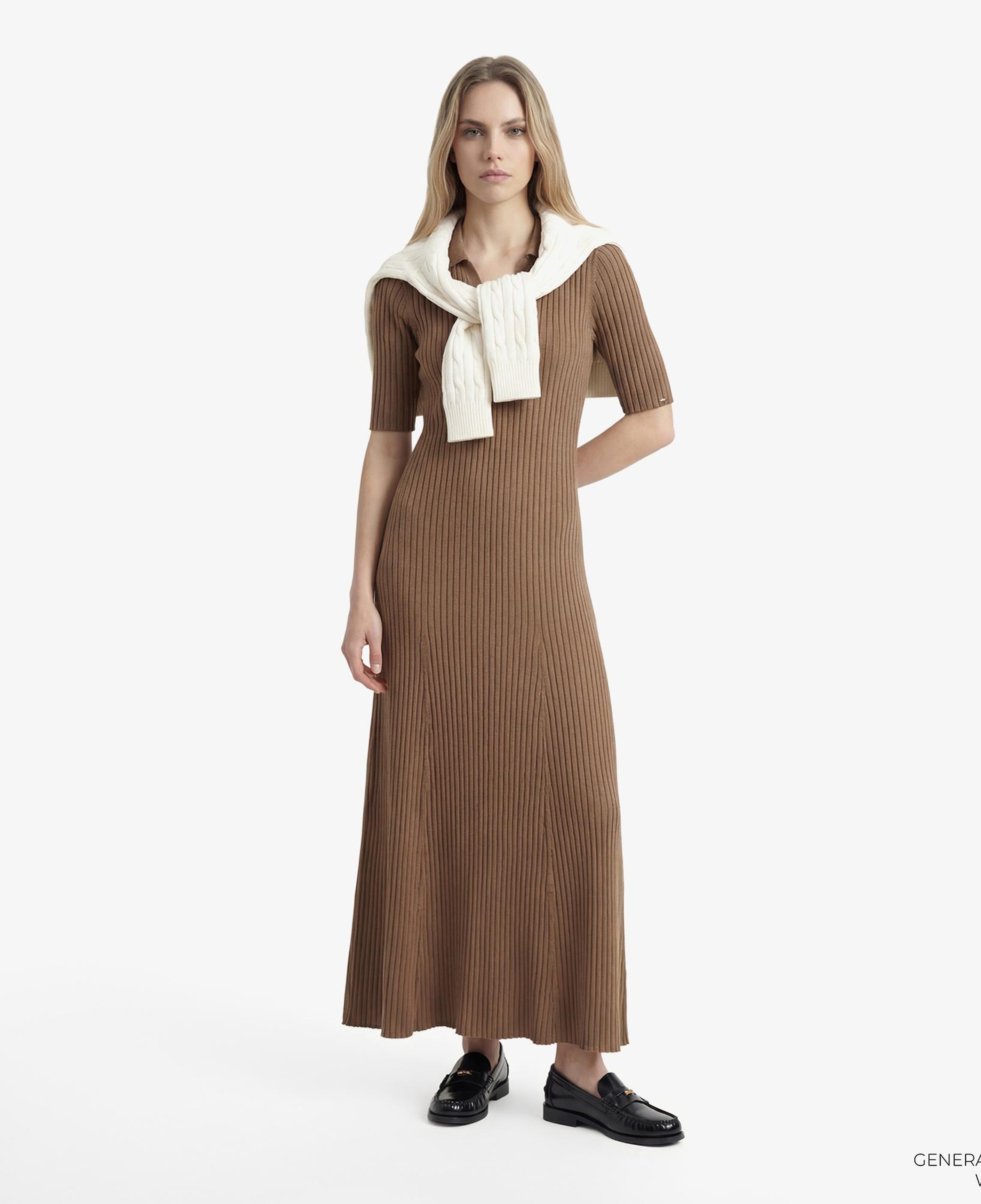 Tommy Hilfiger RayonRib Kadın Haki Elbise