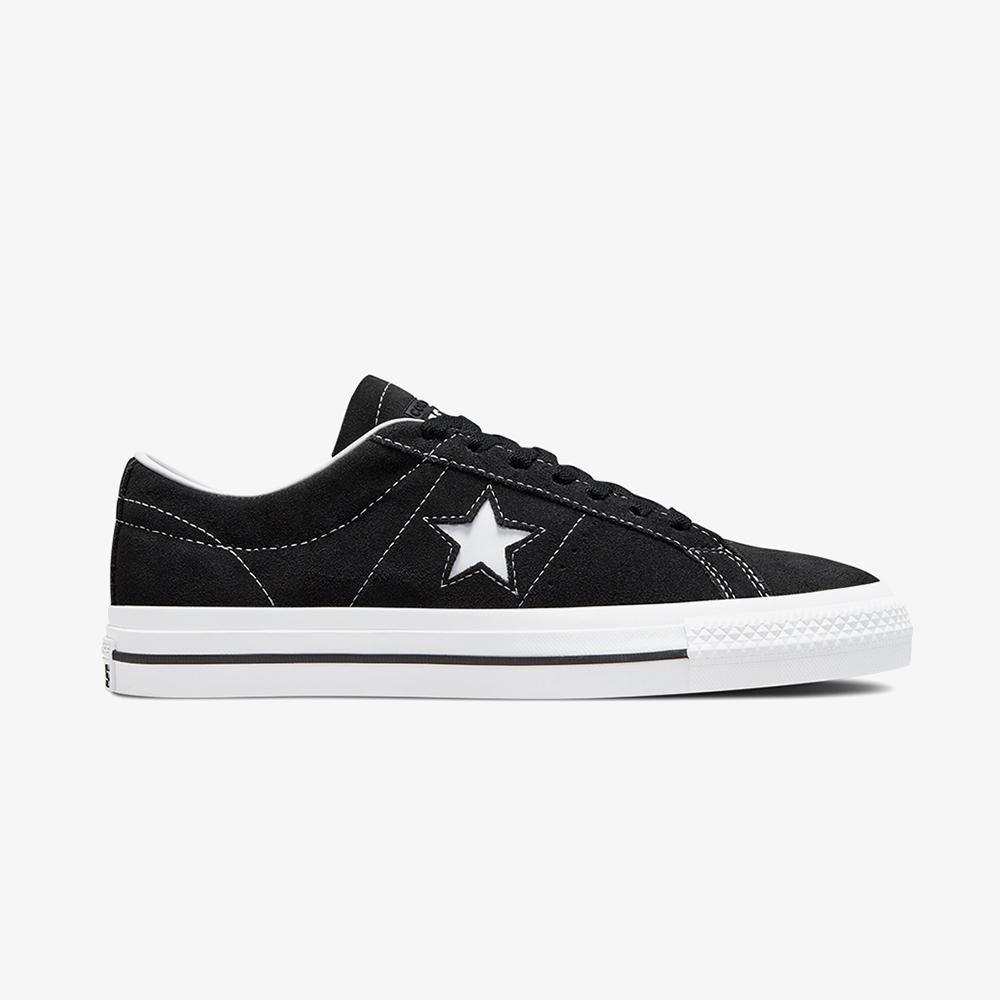 Converse One Star Pro Low Unisex Siyah Deri Sneaker