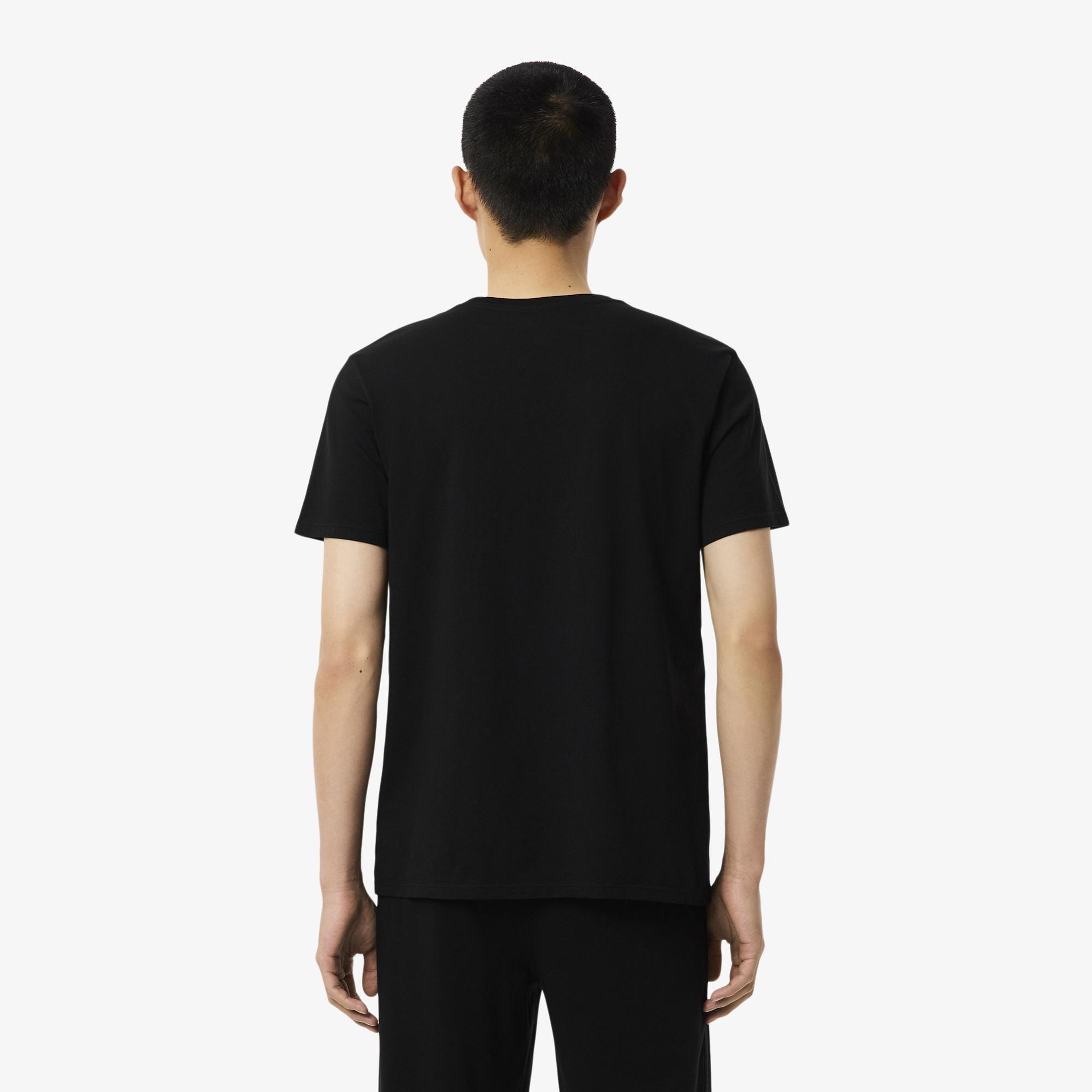 Lacoste Erkek Regular Fit 3'lü Siyah Pijama Üstü