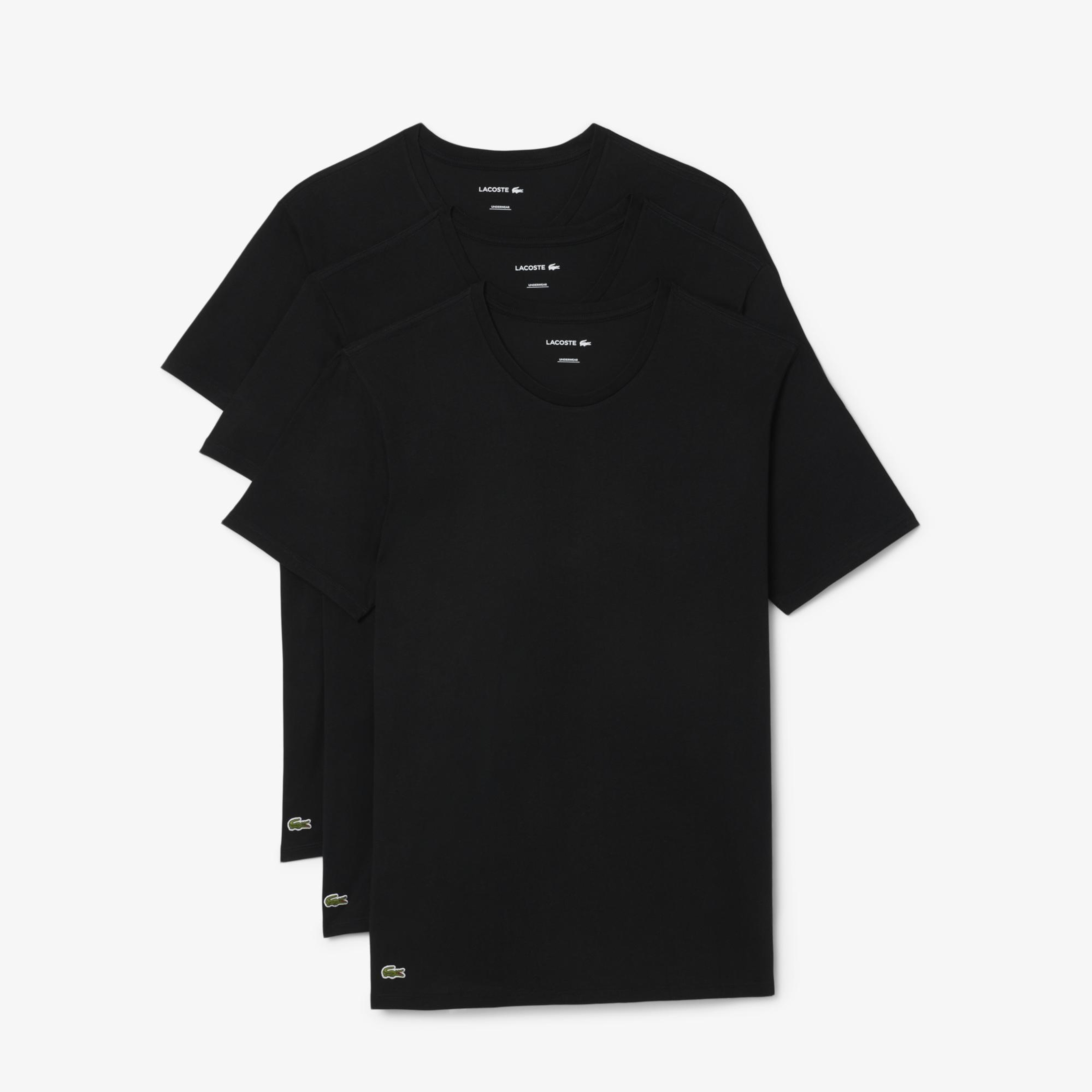 Lacoste Erkek Regular Fit 3'lü Siyah Pijama Üstü