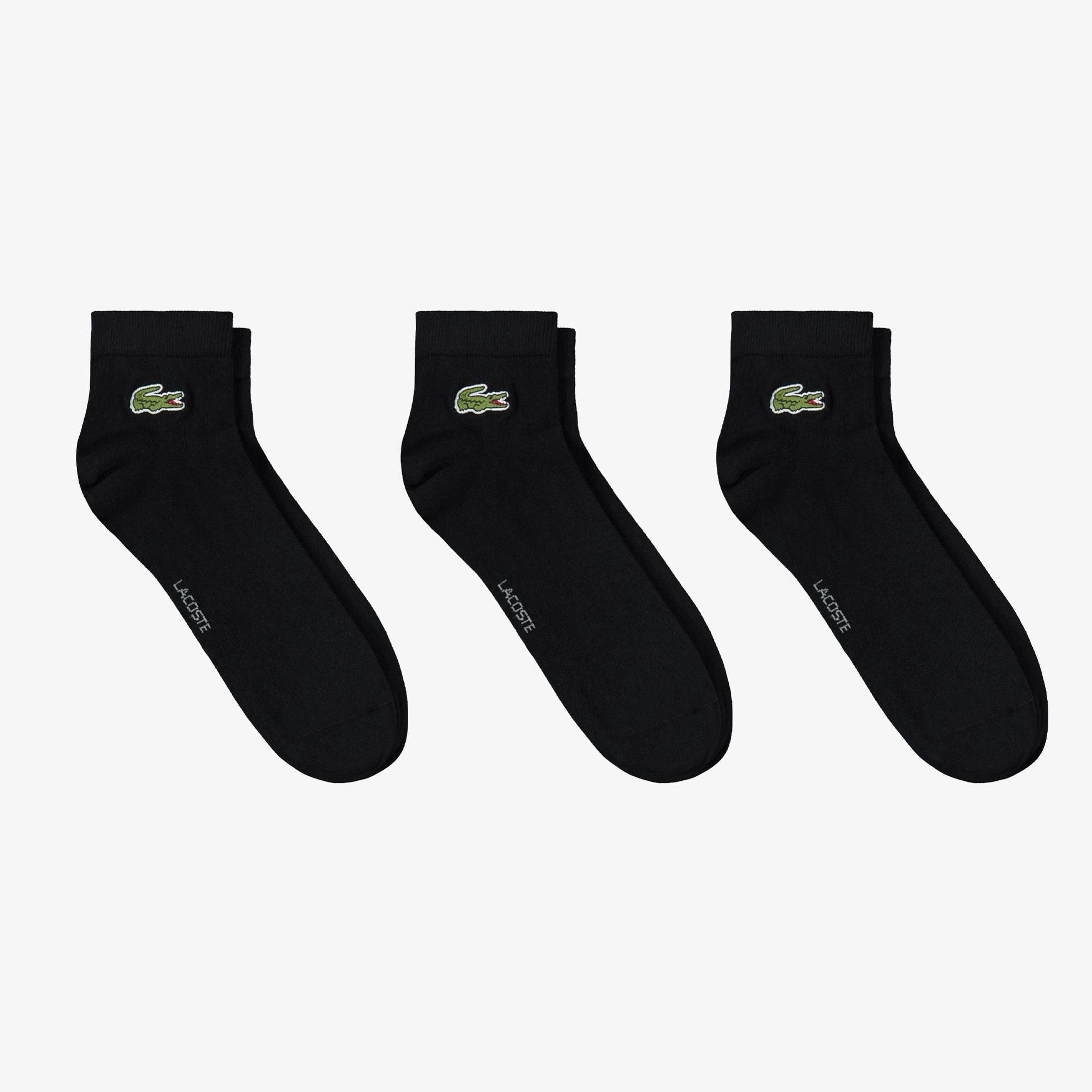 Lacoste Unisex 3'lü Siyah Çorap