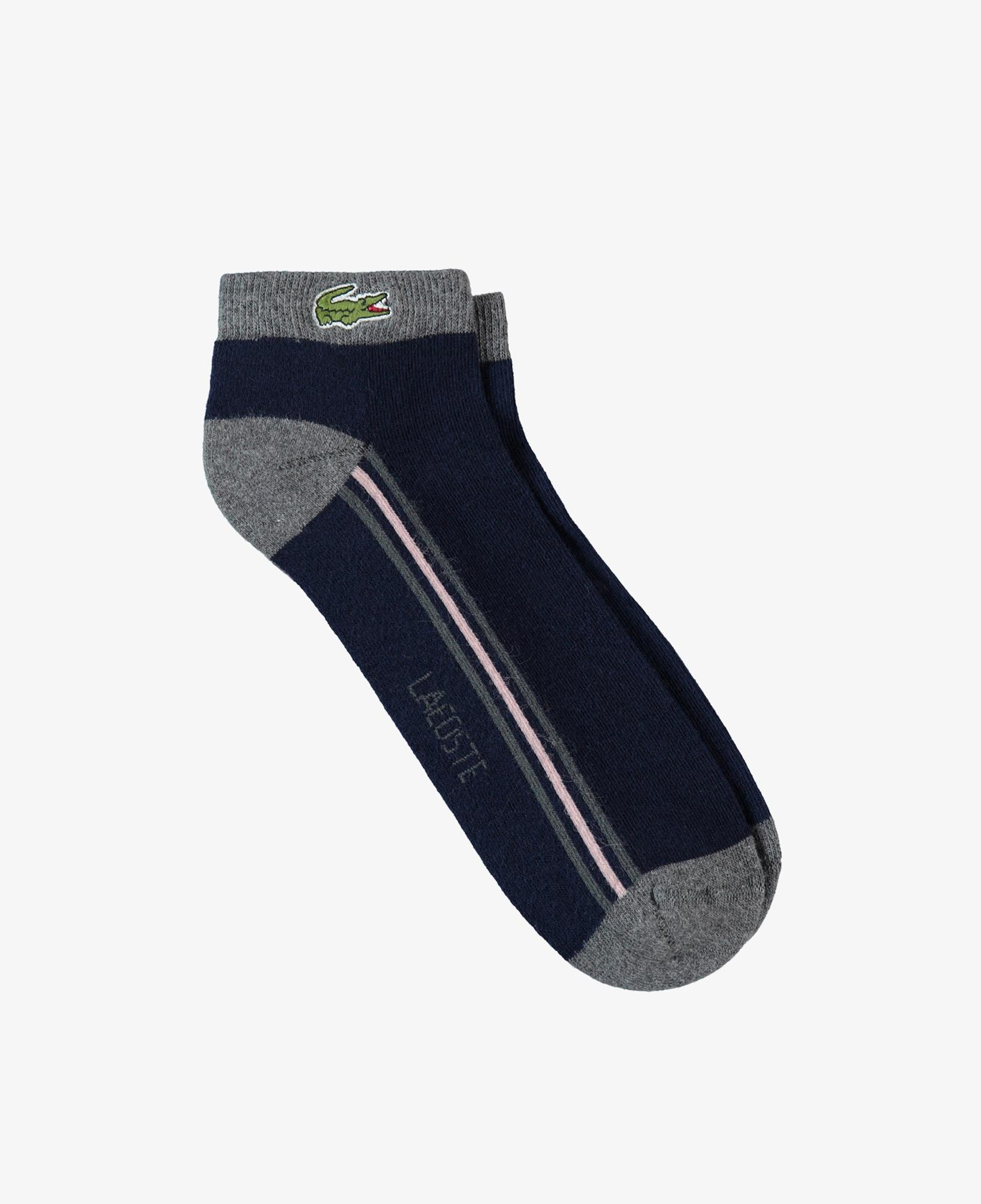 Lacoste Unisex Çizgili Lacivert Çorap