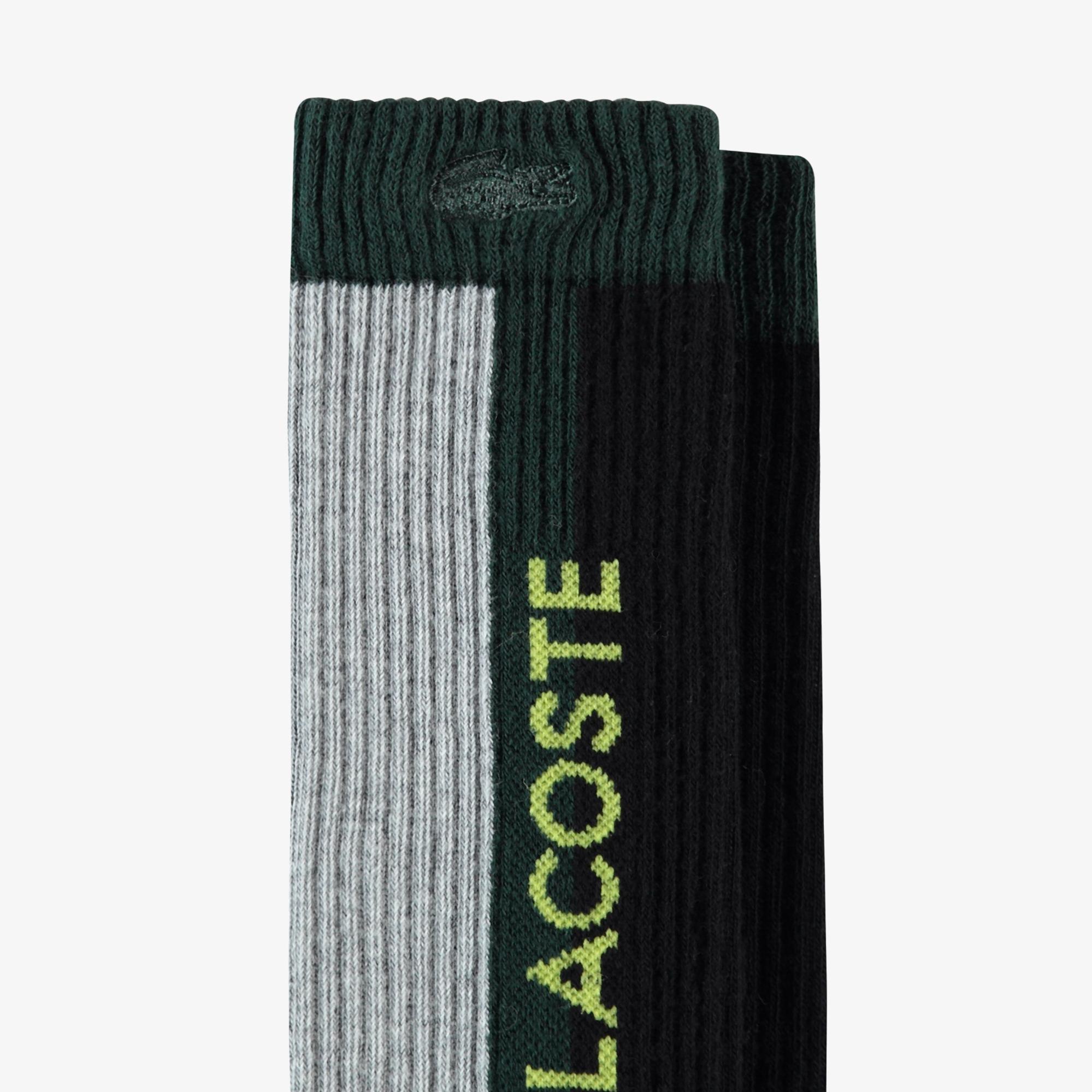 Lacoste Erkek Renk Bloklu Siyah Çorap