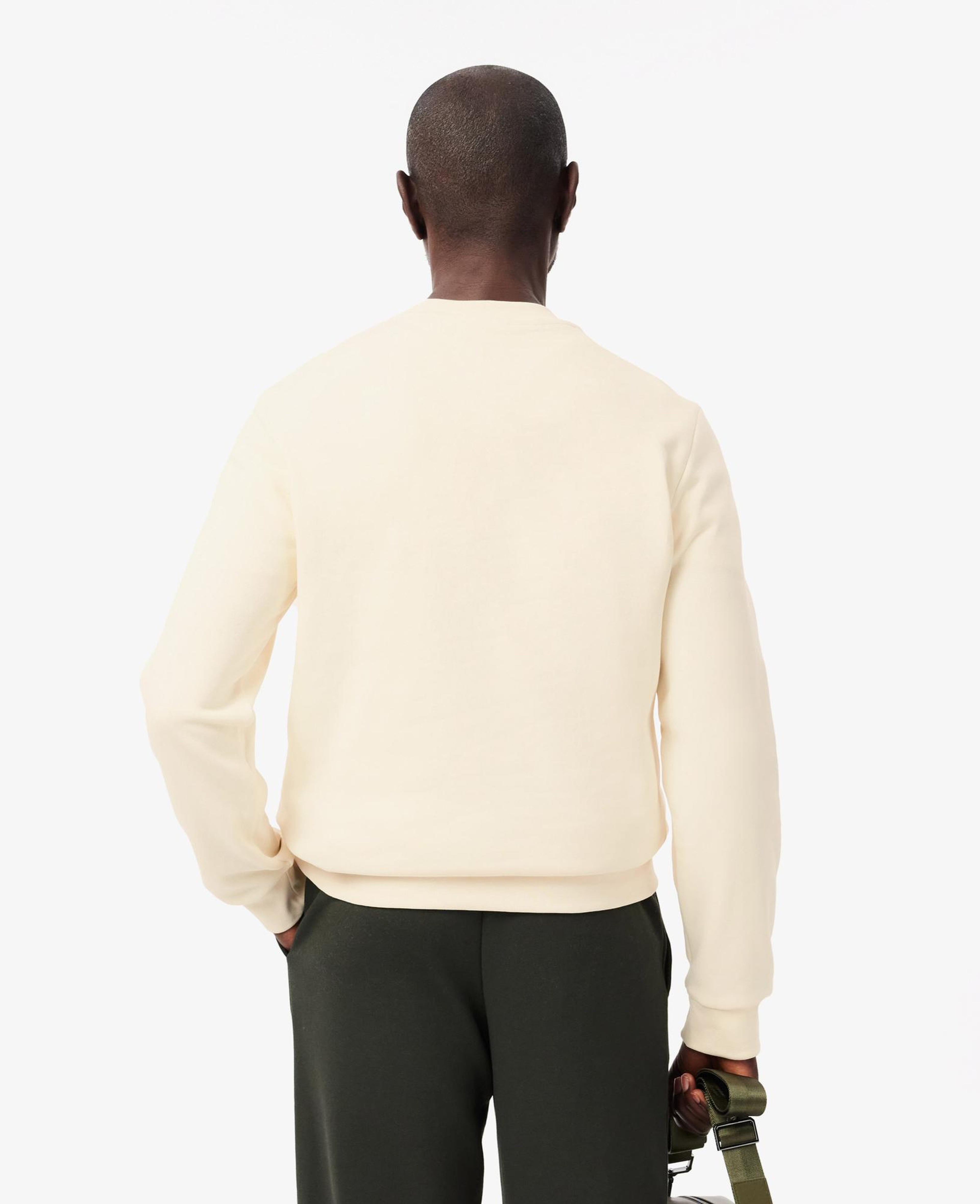 Lacoste Erkek Classic Fit Bisiklet Yaka Krem Sweatshirt