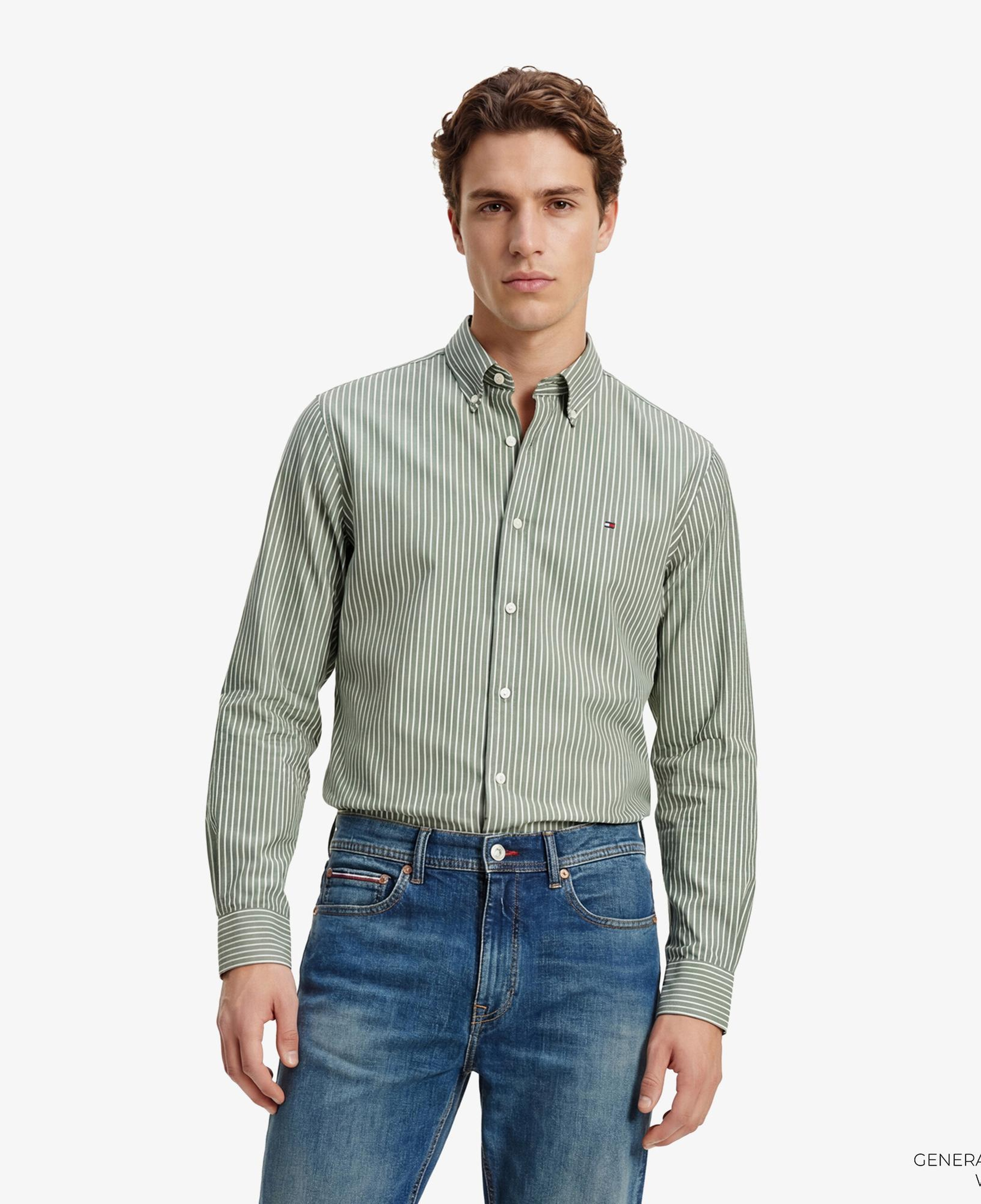 Tommy Hilfiger Core Essentials Erkek Yeşil Gömlek