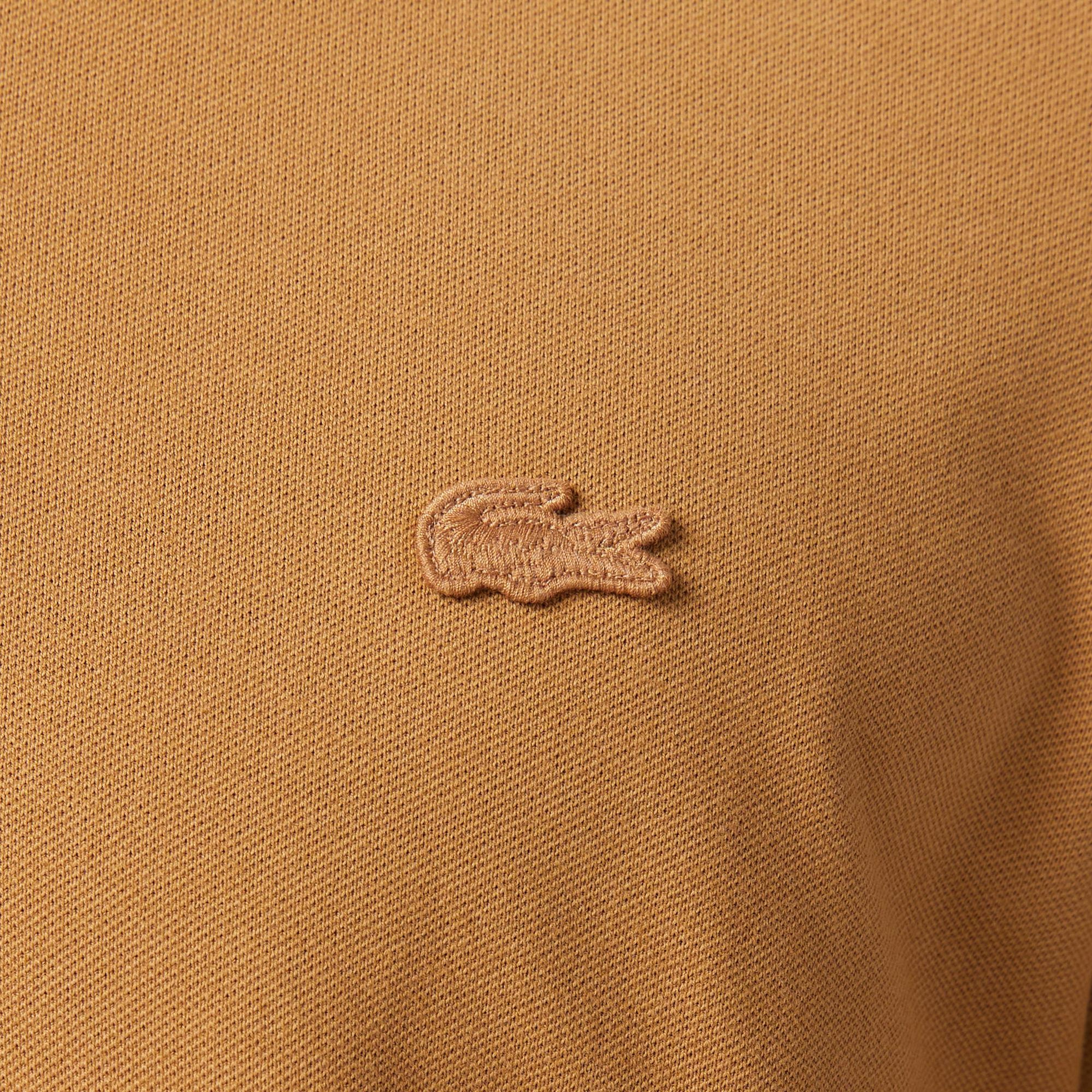 Lacoste Paris Erkek Regular Fit Uzun Kollu Açık Kahverengi Polo