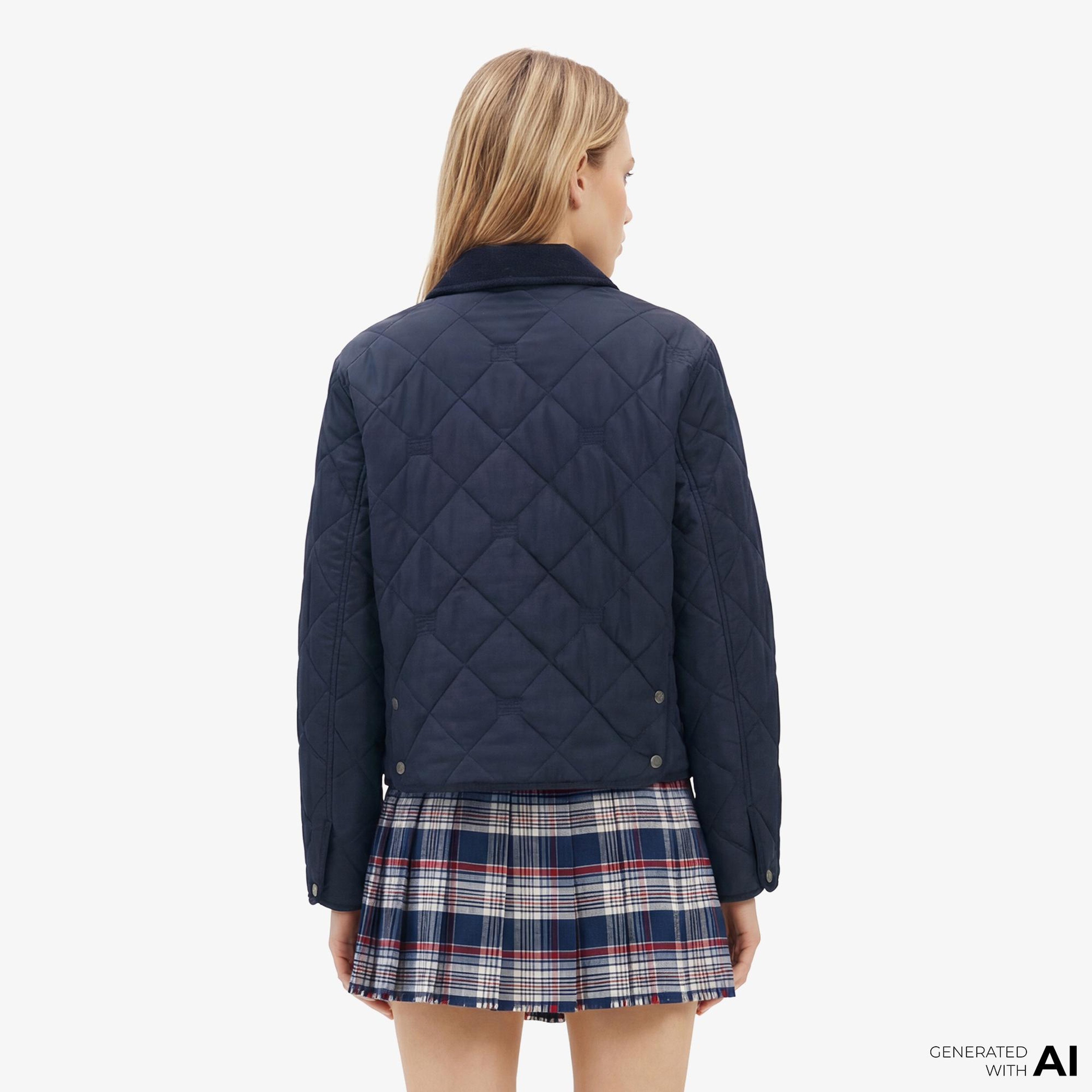 Tommy Hilfiger Padded Quilting Kadın Lacivert Ceket