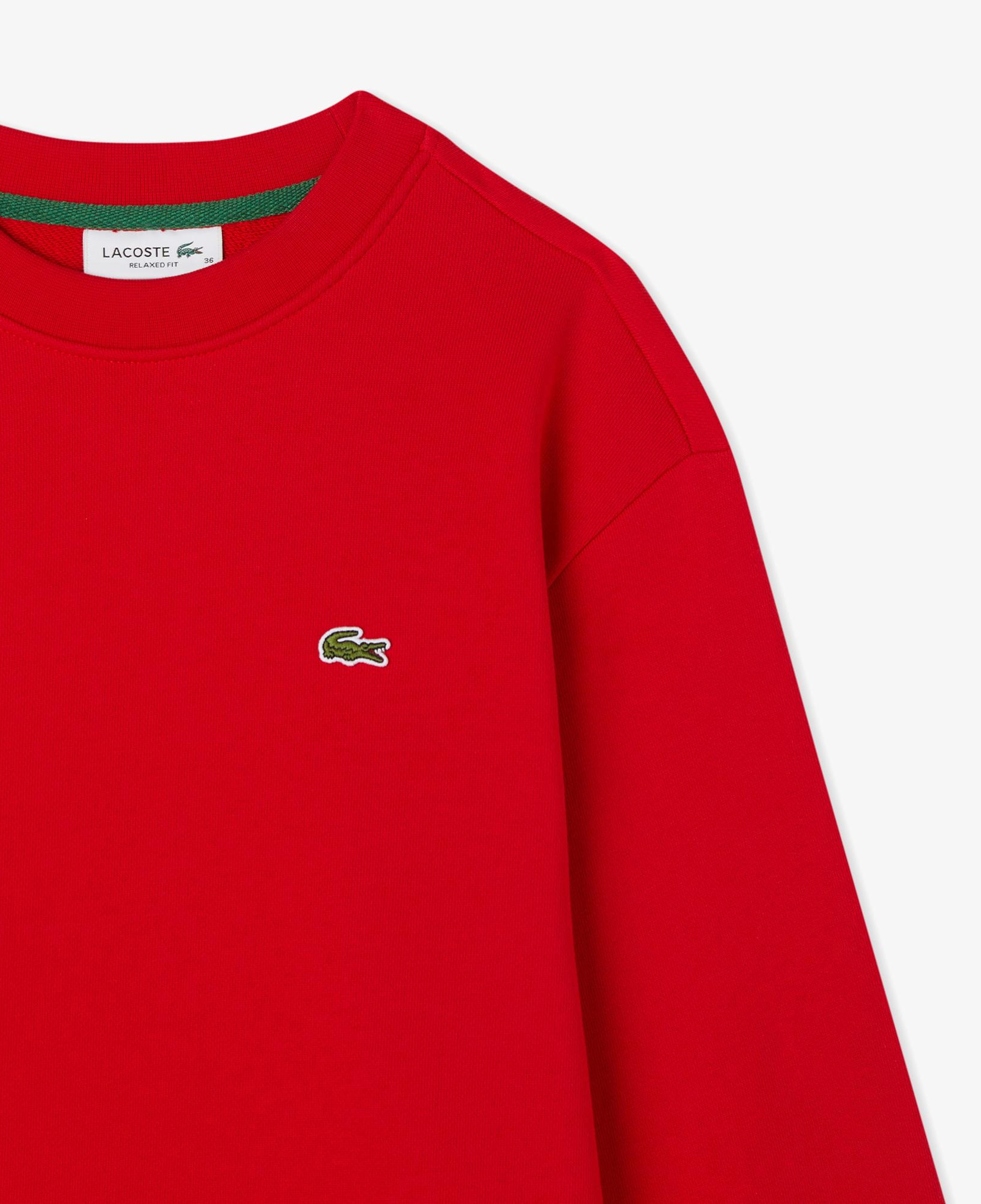 Lacoste Kadın Relaxed Fit Bisiklet Yaka Kırmızı Sweatshirt