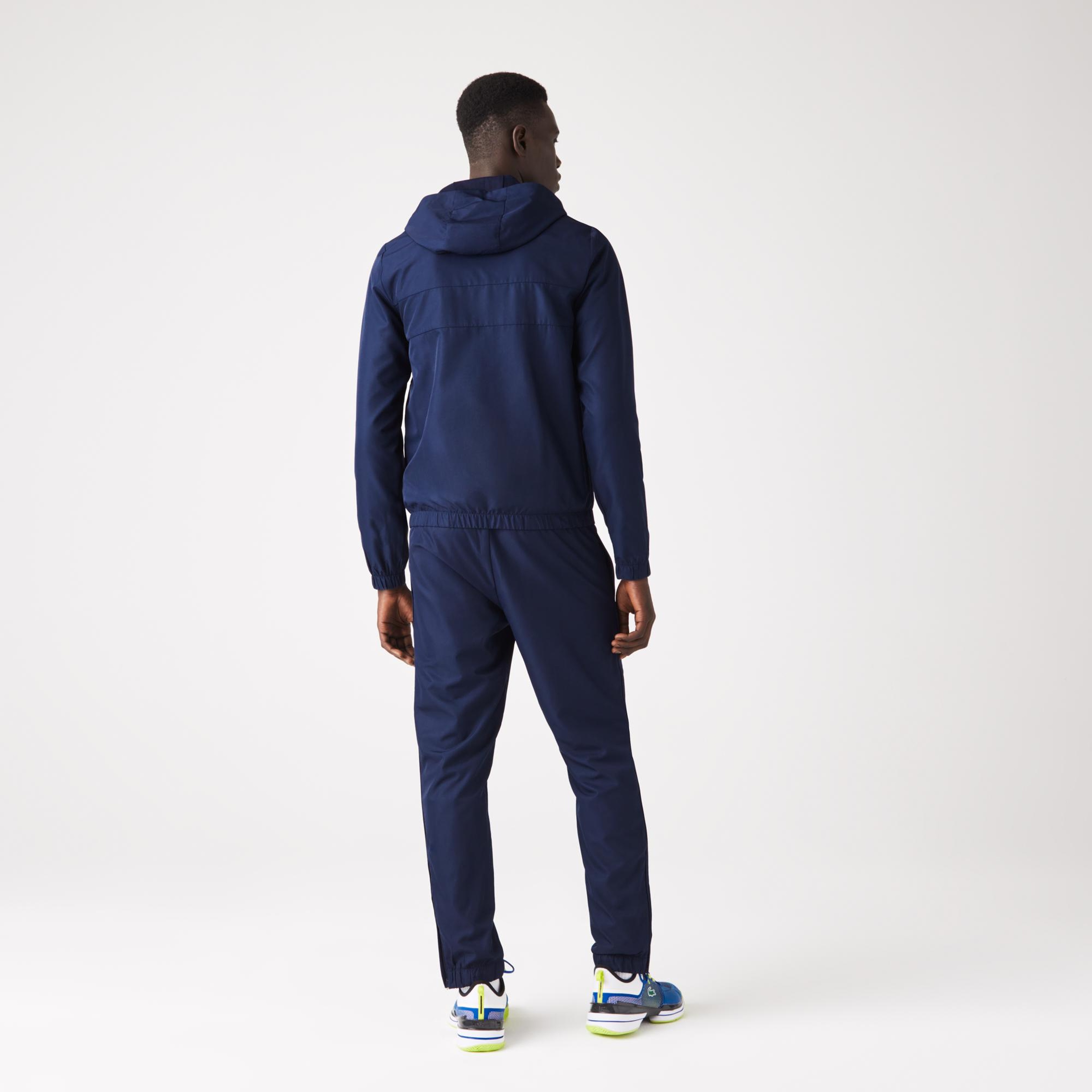 Lacoste Erkek Regular Fit Kapüşonlu Baskılı Lacivert Eşofman Takımı