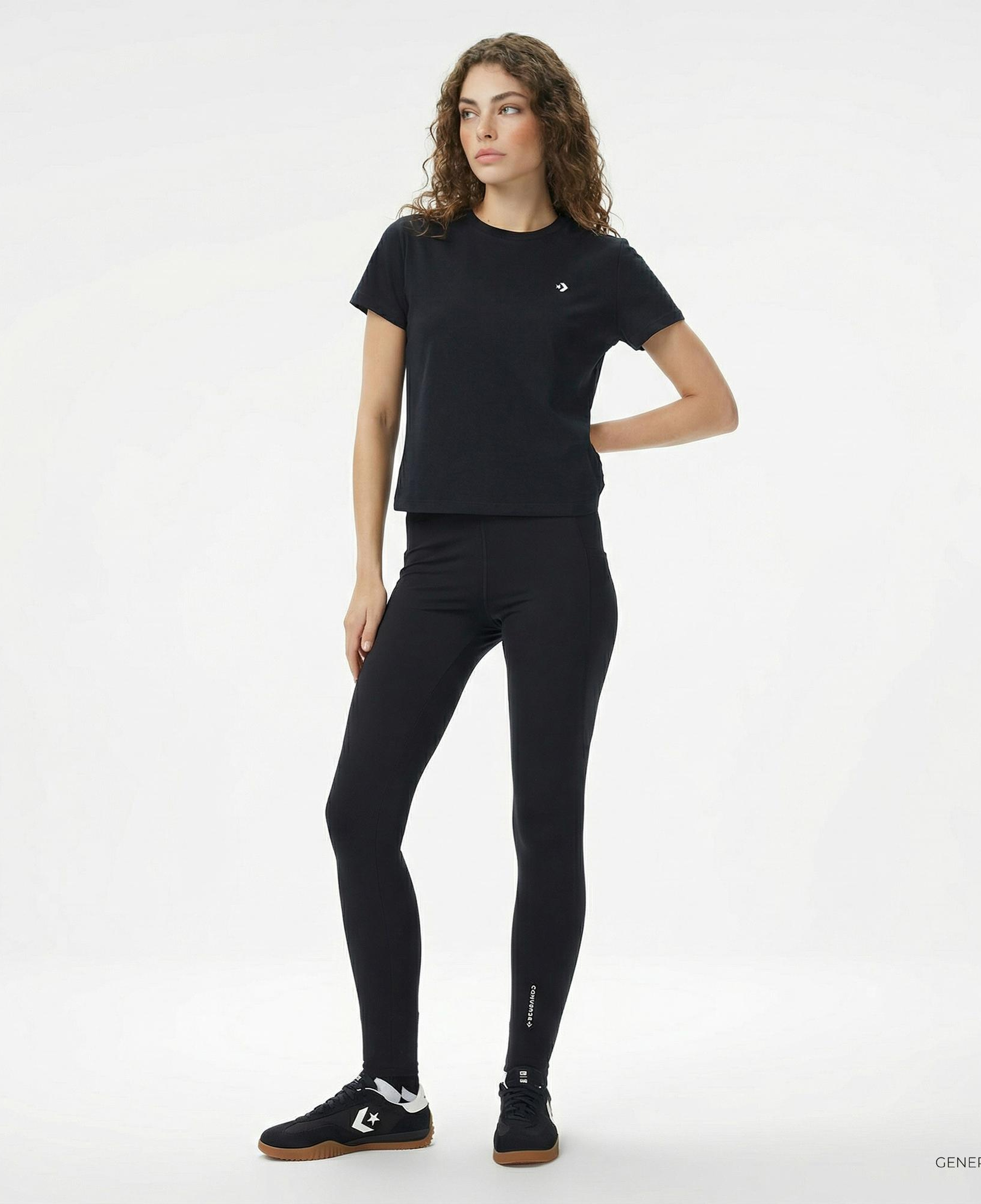 Converse Kadın Siyah T-Shirt