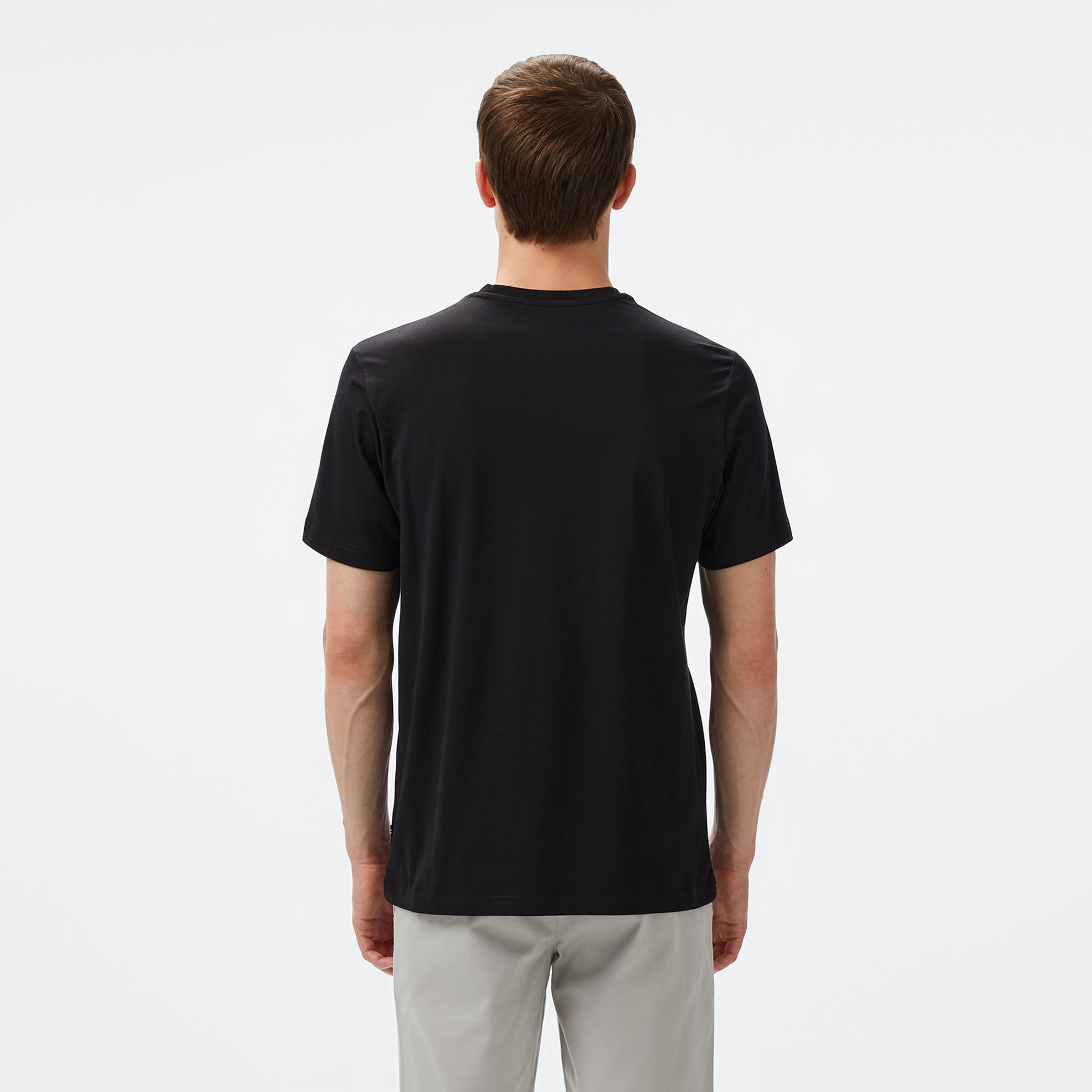 Nautica Erkek Siyah Regular Fit Baskılı T-Shirt