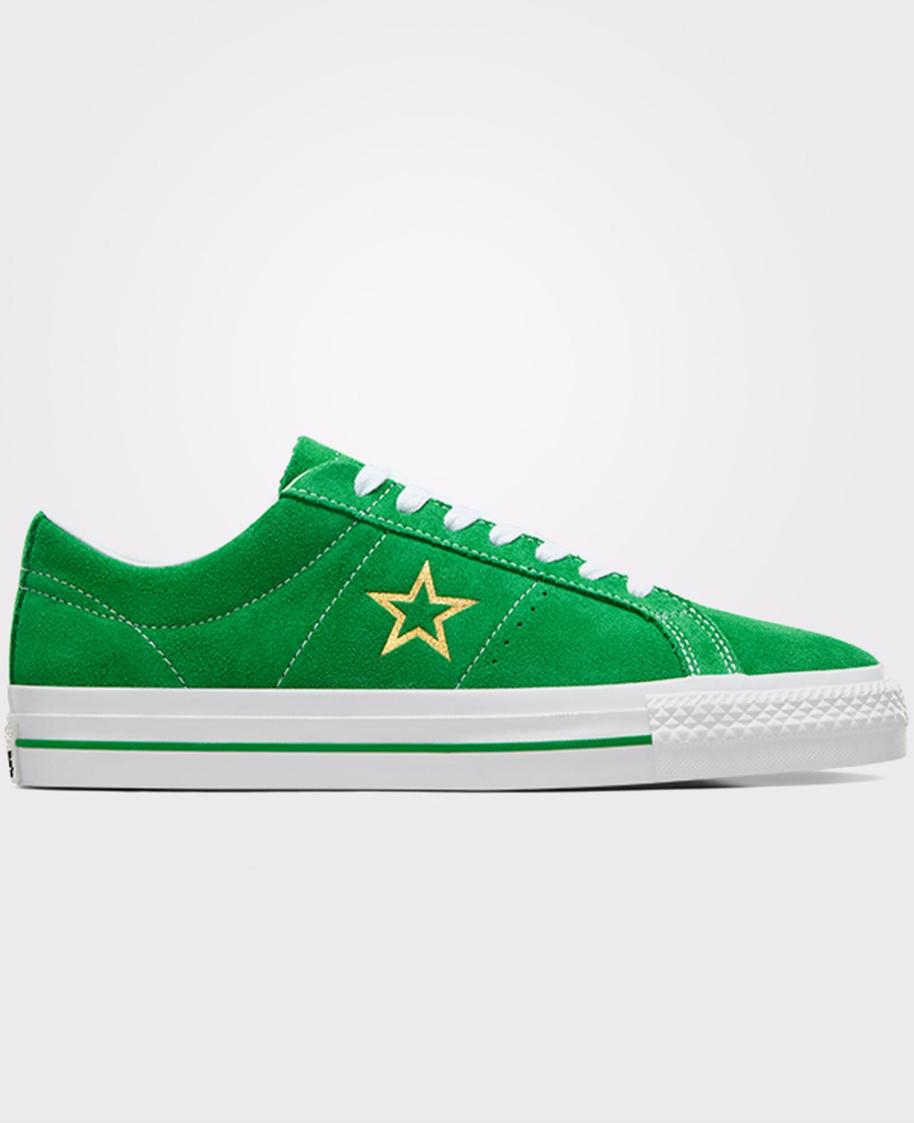 Converse Cons One Star Pro Unisex Yeşil Süet Sneaker