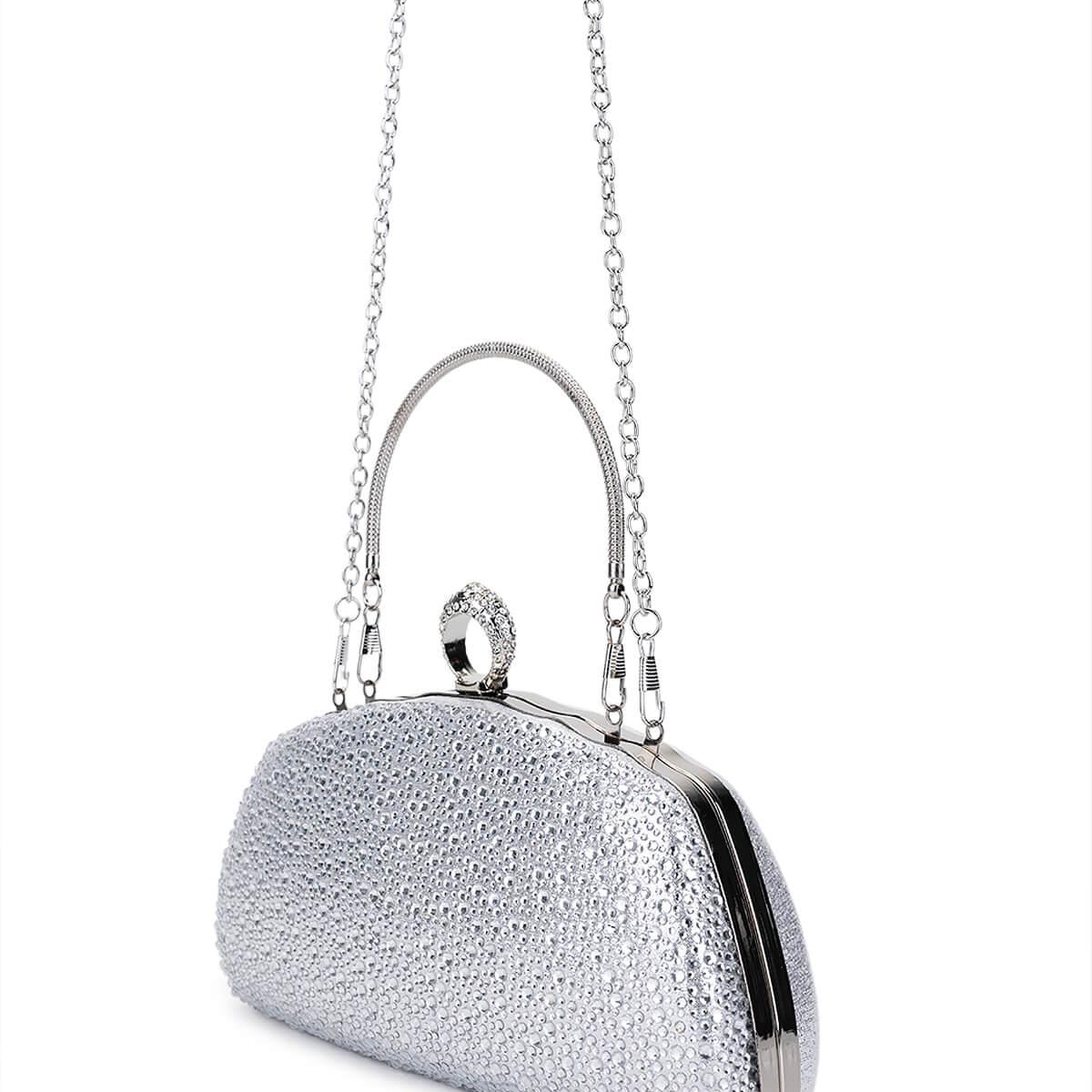 Tamer Tanca Kadın Vegan Gri Abiye Çanta