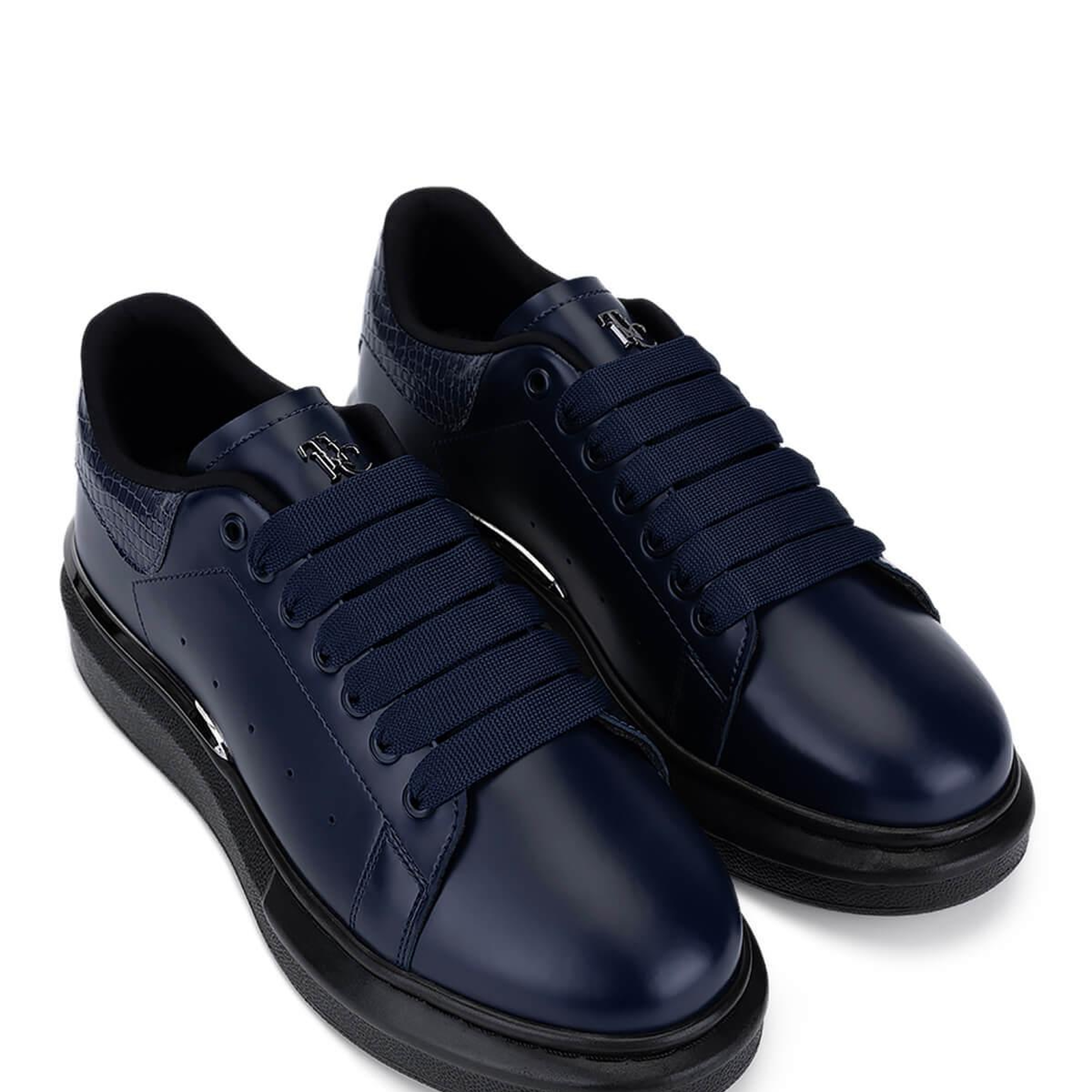 Tamer Tanca Erkek Suni Deri Lacivert Sneakers & Spor Ayakkabı