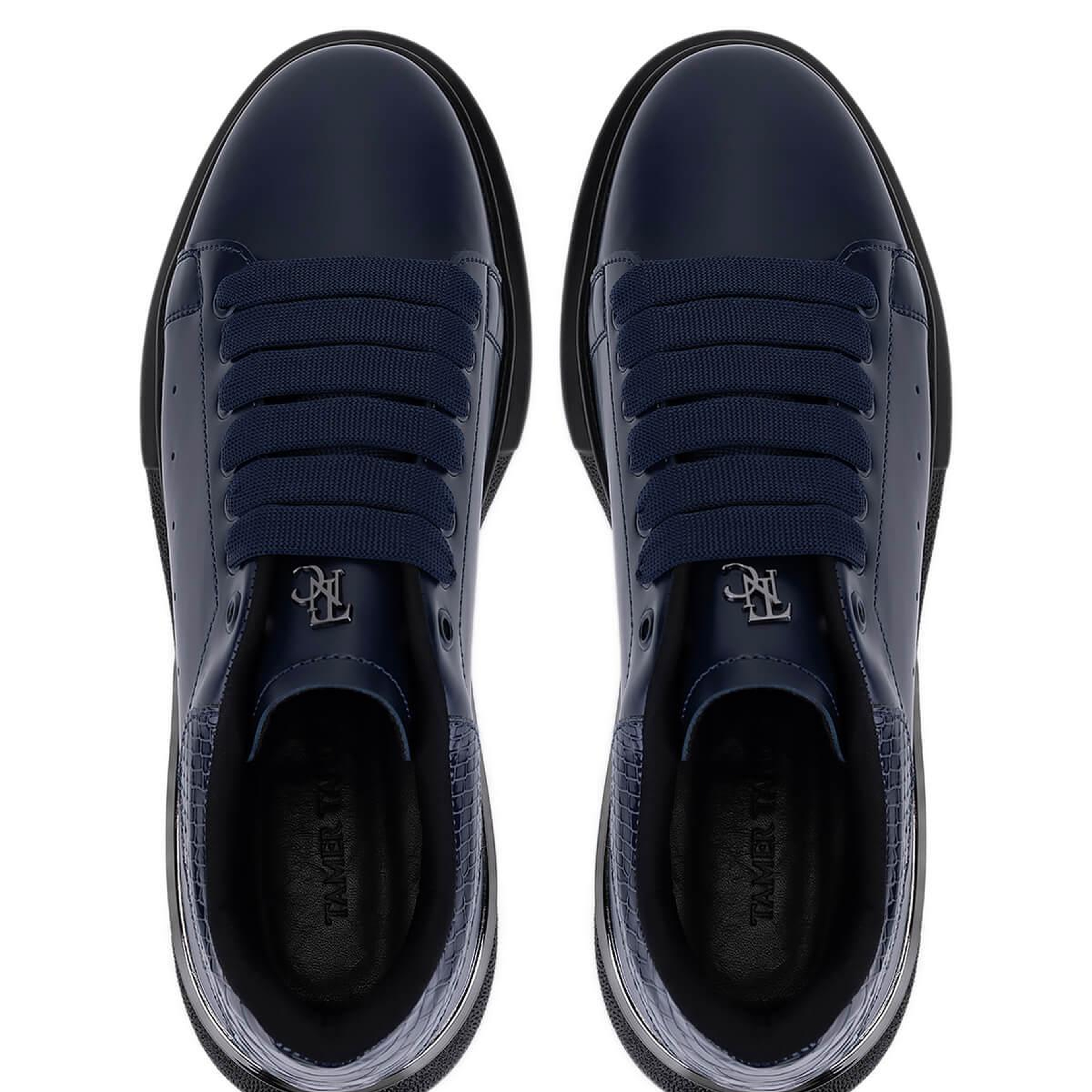 Tamer Tanca Erkek Suni Deri Lacivert Sneakers & Spor Ayakkabı