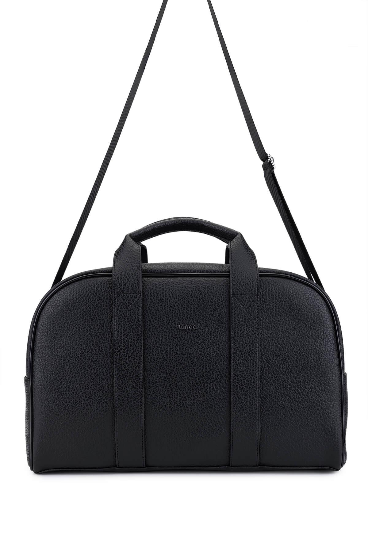 Tamer Tanca Erkek Suni Deri Siyah Floter El Valizi