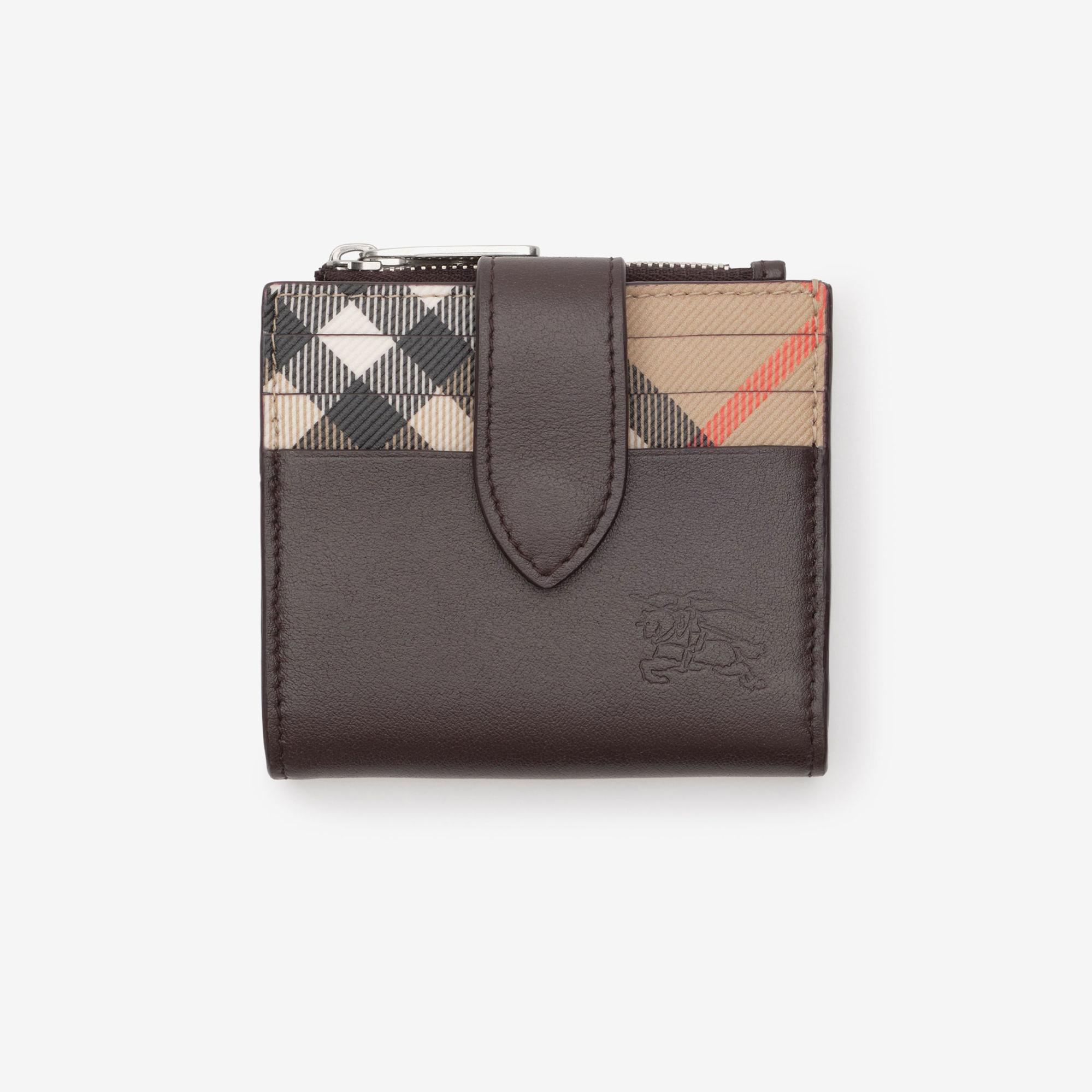 Burberry Pop Check Zip Erkek Kahverengi Cüzdan