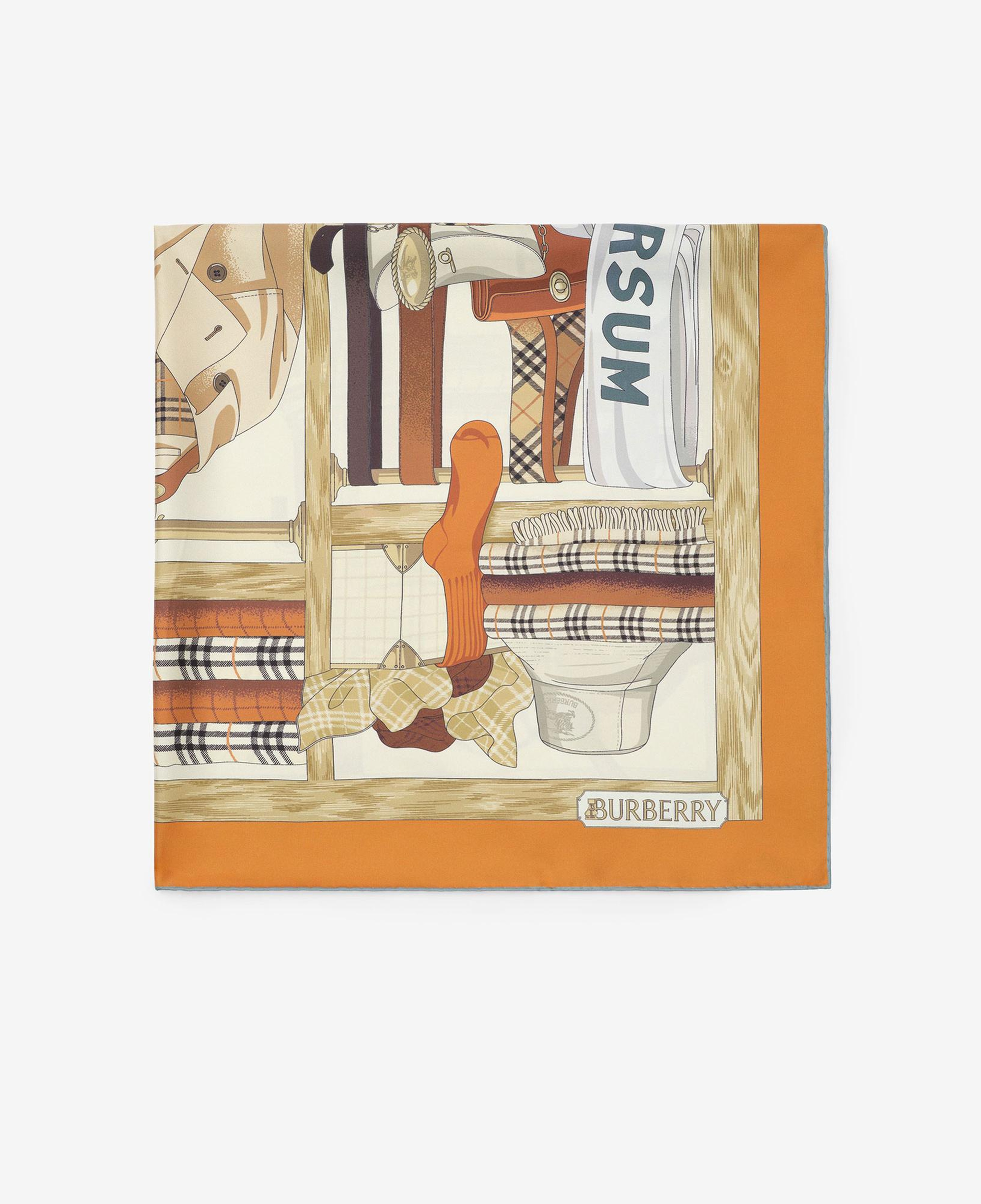 Burberry Wardrobe Silk Kadın Turuncu Eşarp