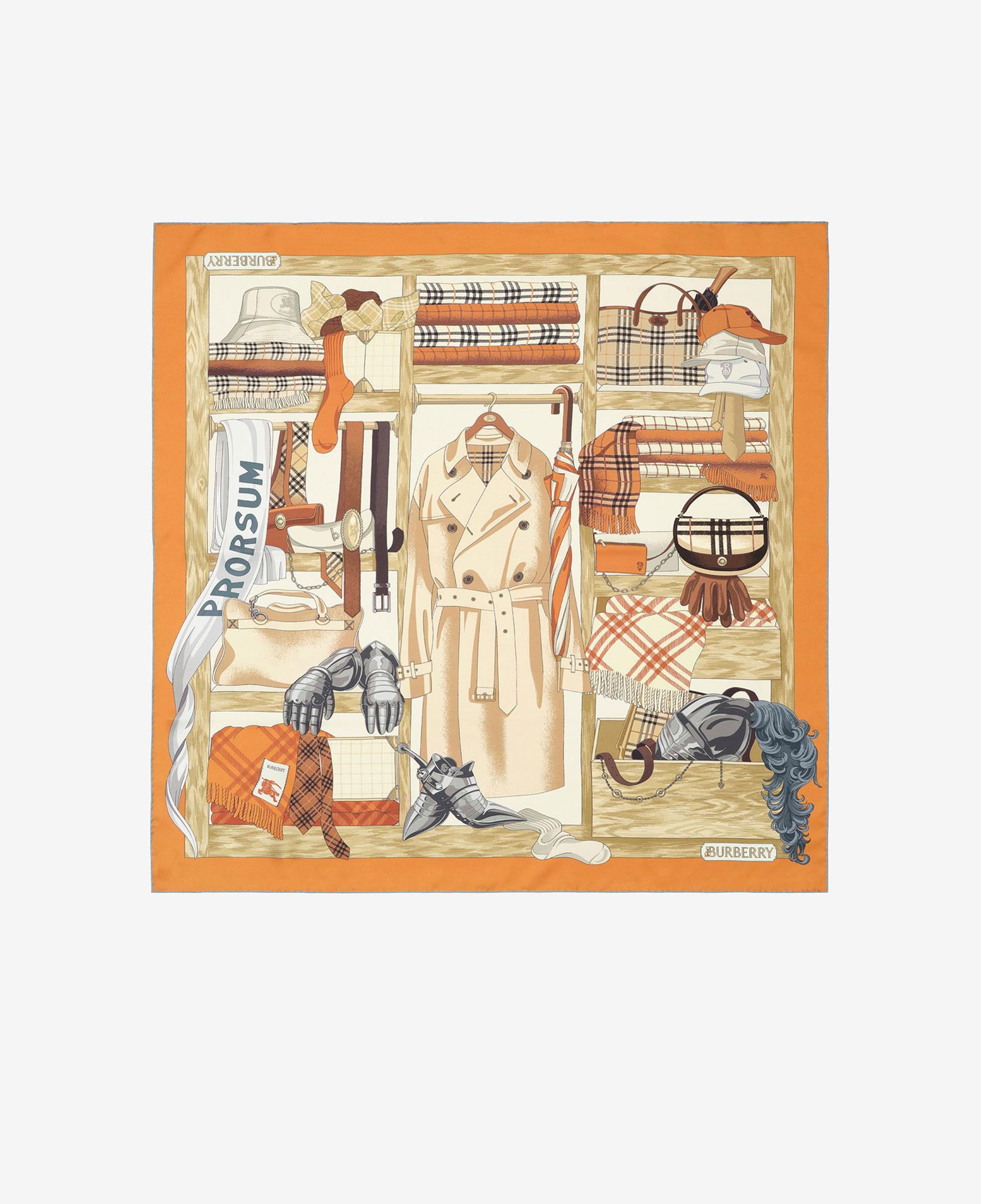 Burberry Wardrobe Silk Kadın Turuncu Eşarp