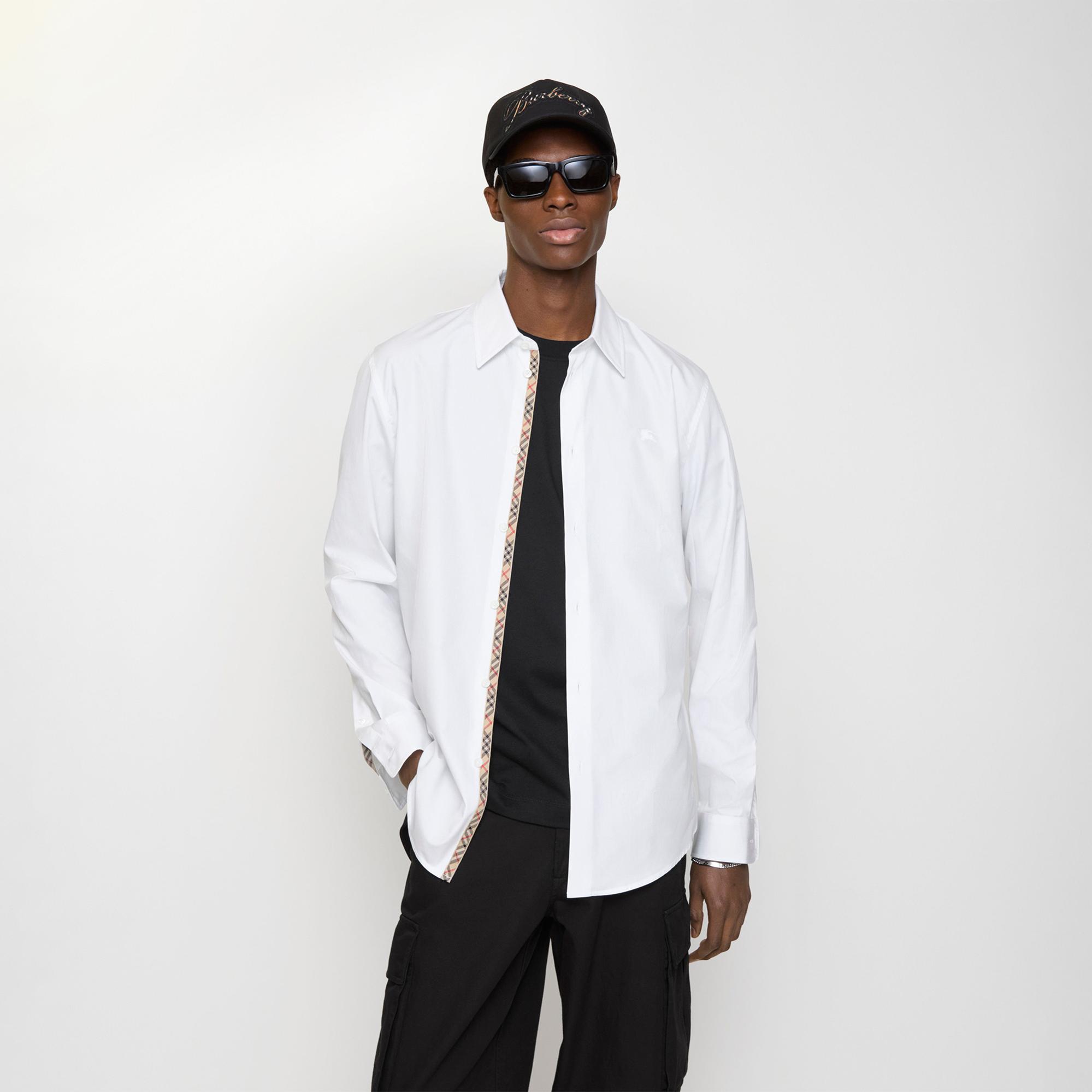 Burberry Slim Fit Cotton Oxford Erkek Beyaz Gömlek