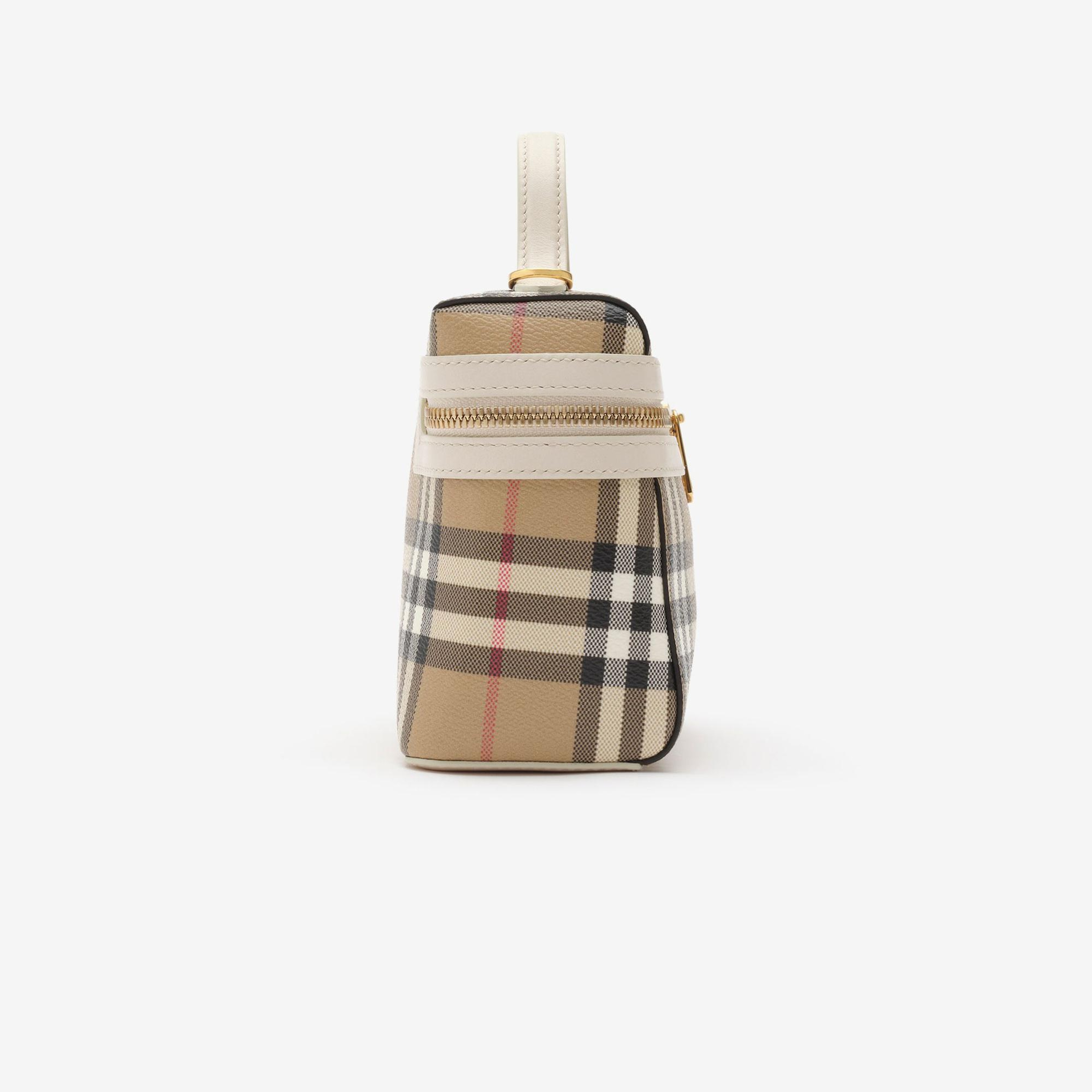 Burberry Check Vanity Kadın Bej El Çantası