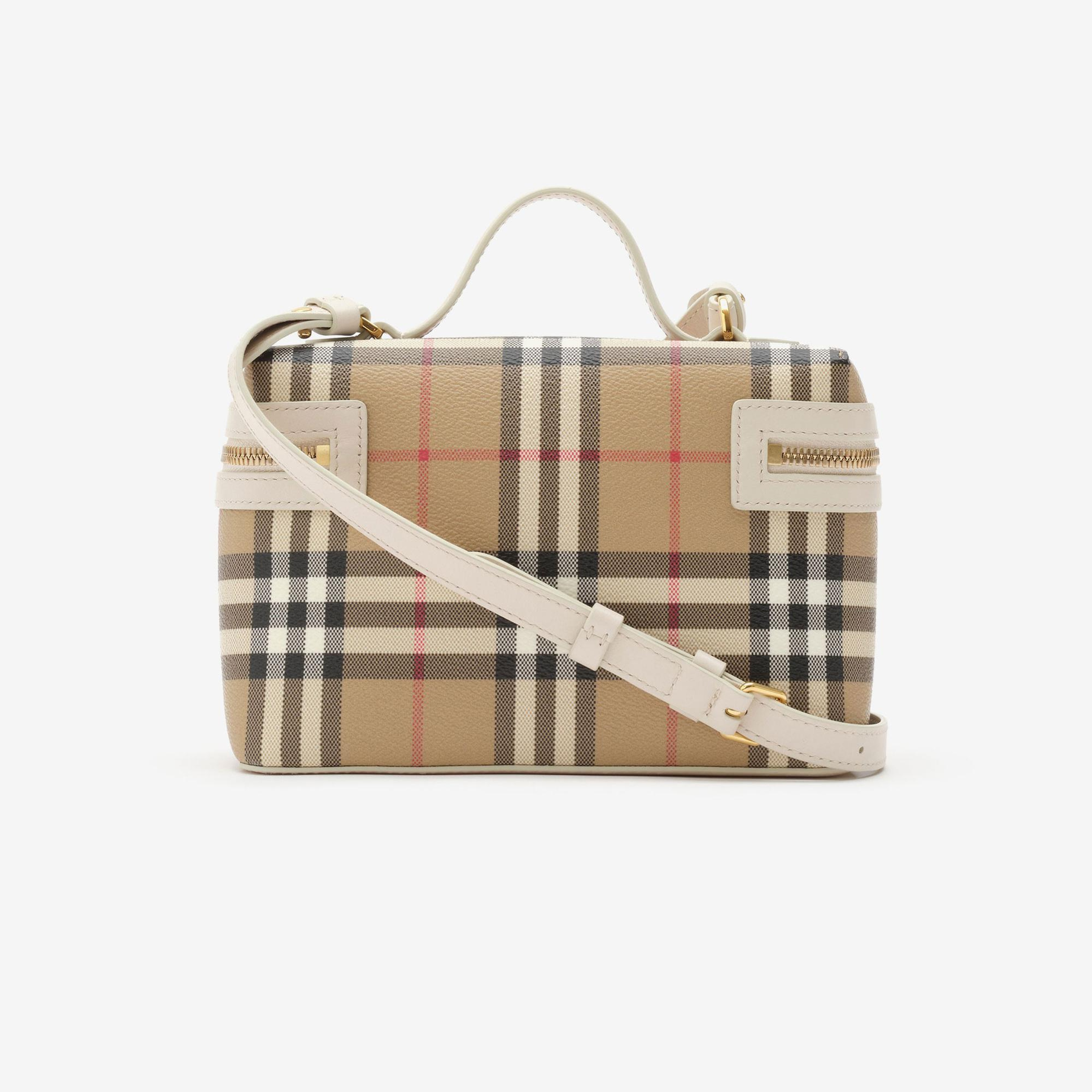 Burberry Check Vanity Kadın Bej El Çantası