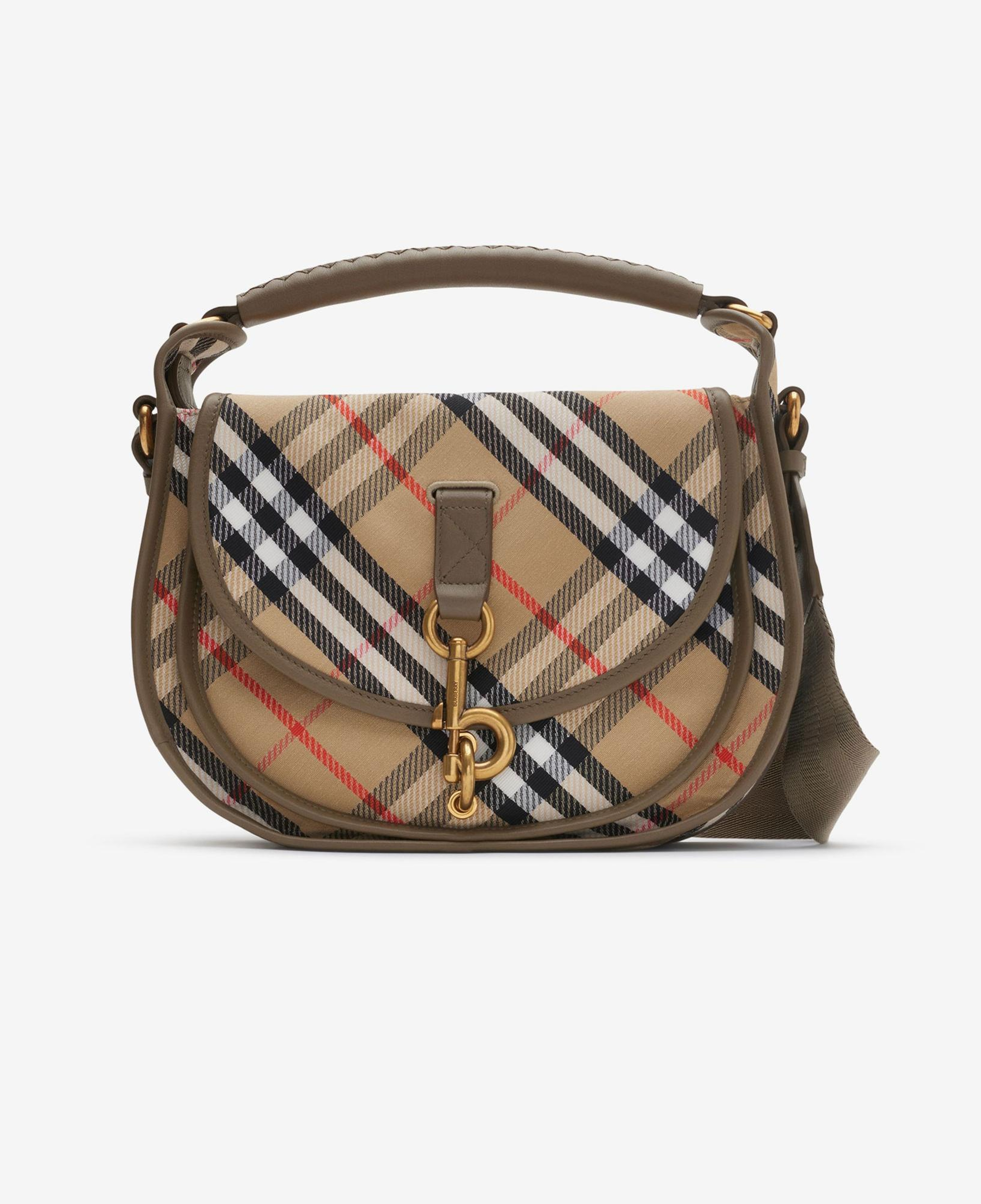 Burberry Small B Clip Messenger Kadın Bej El Çantası