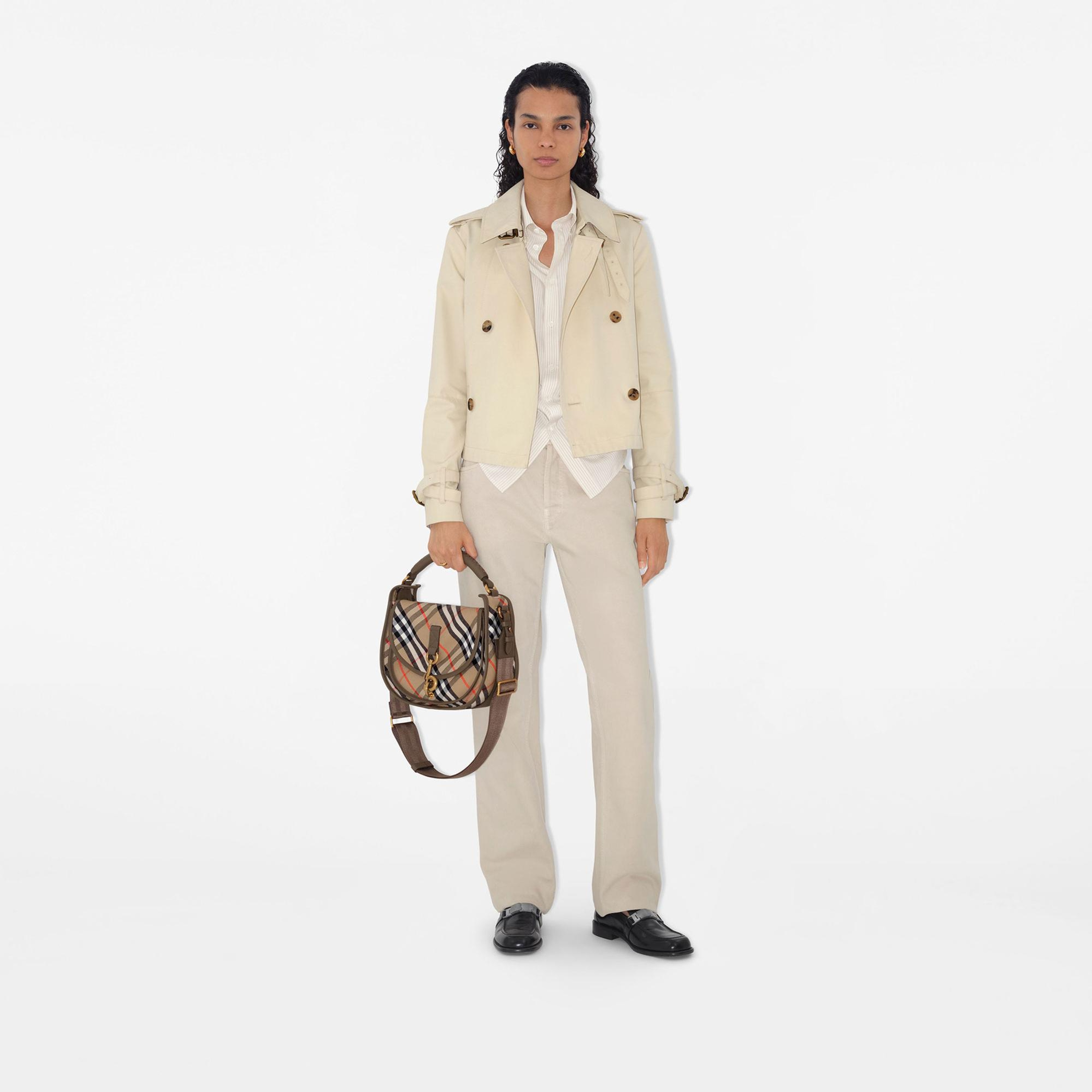 Burberry Small B Clip Messenger Kadın Bej El Çantası