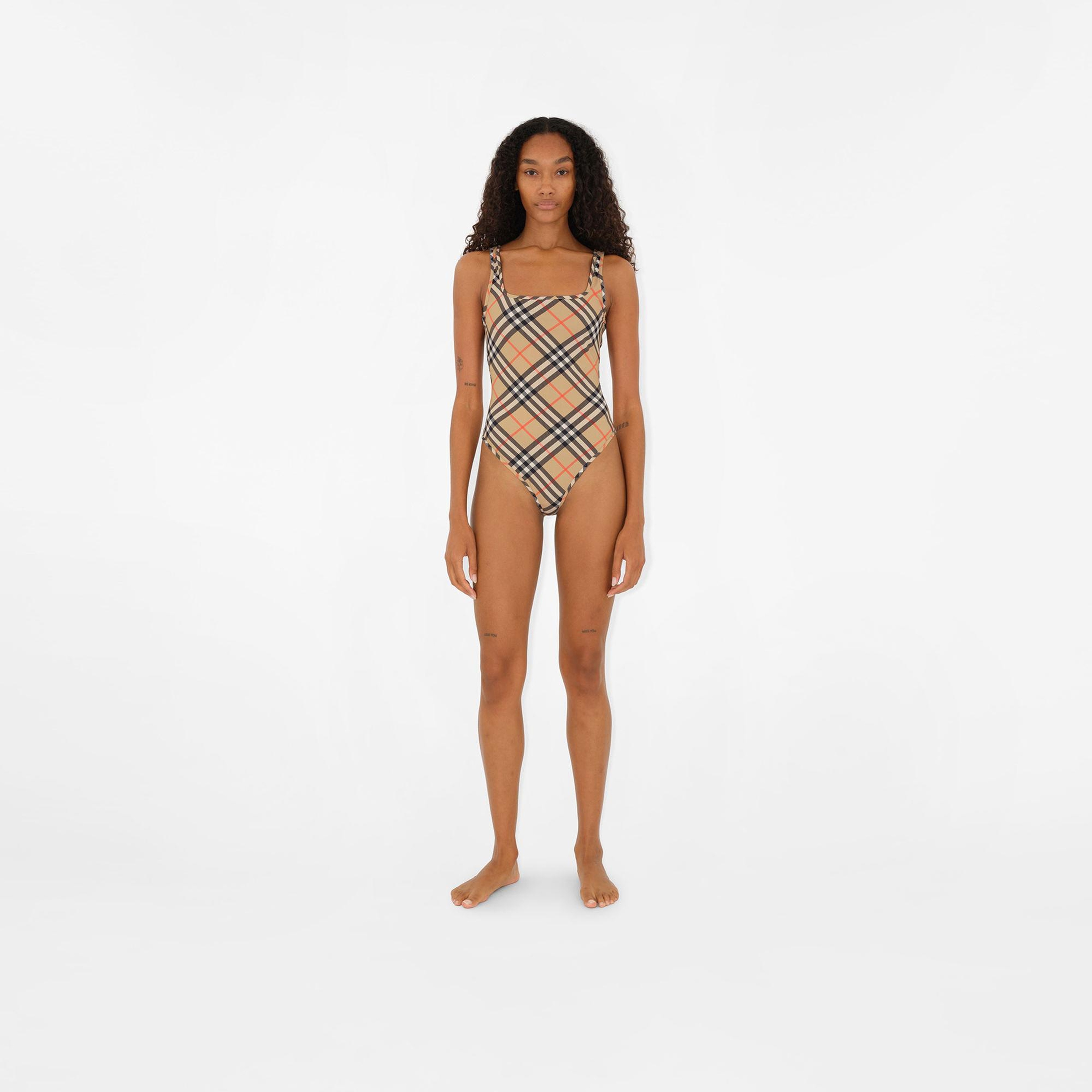 Burberry Check Kadın Bej Mayo