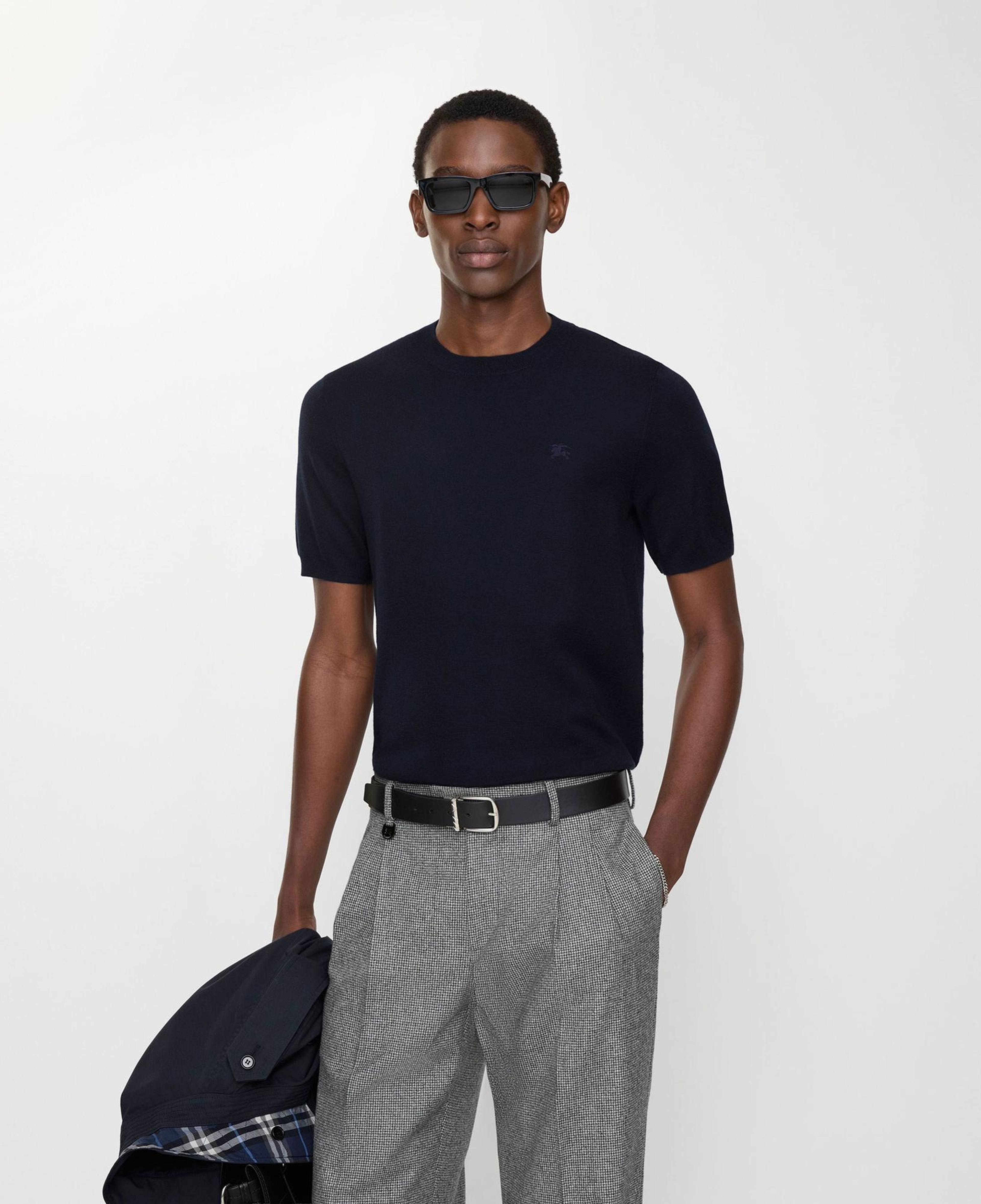 Burberry Cashmere Erkek Lacivert Trıko