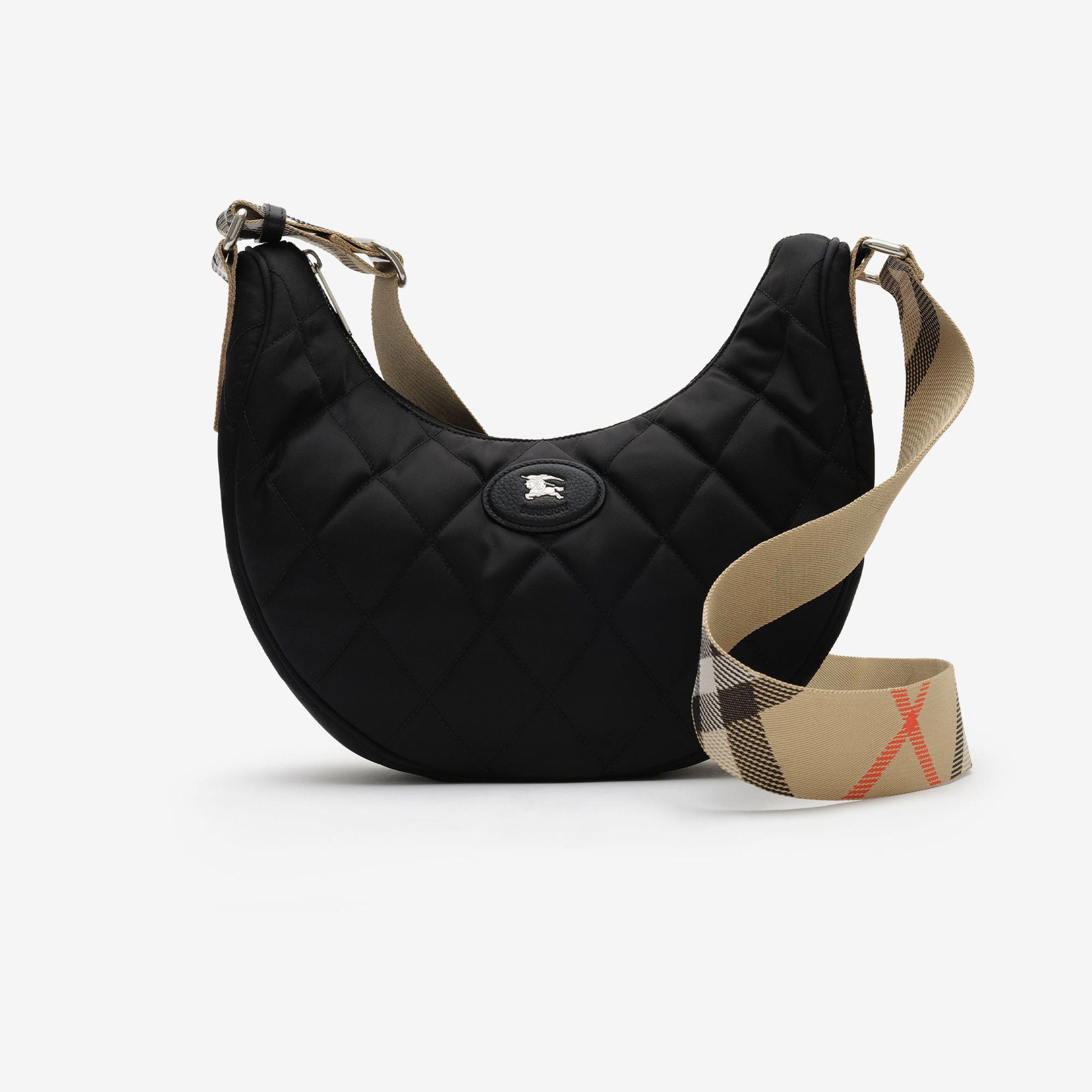 Burberry Horseshoe Erkek Siyah Omuz Çantası