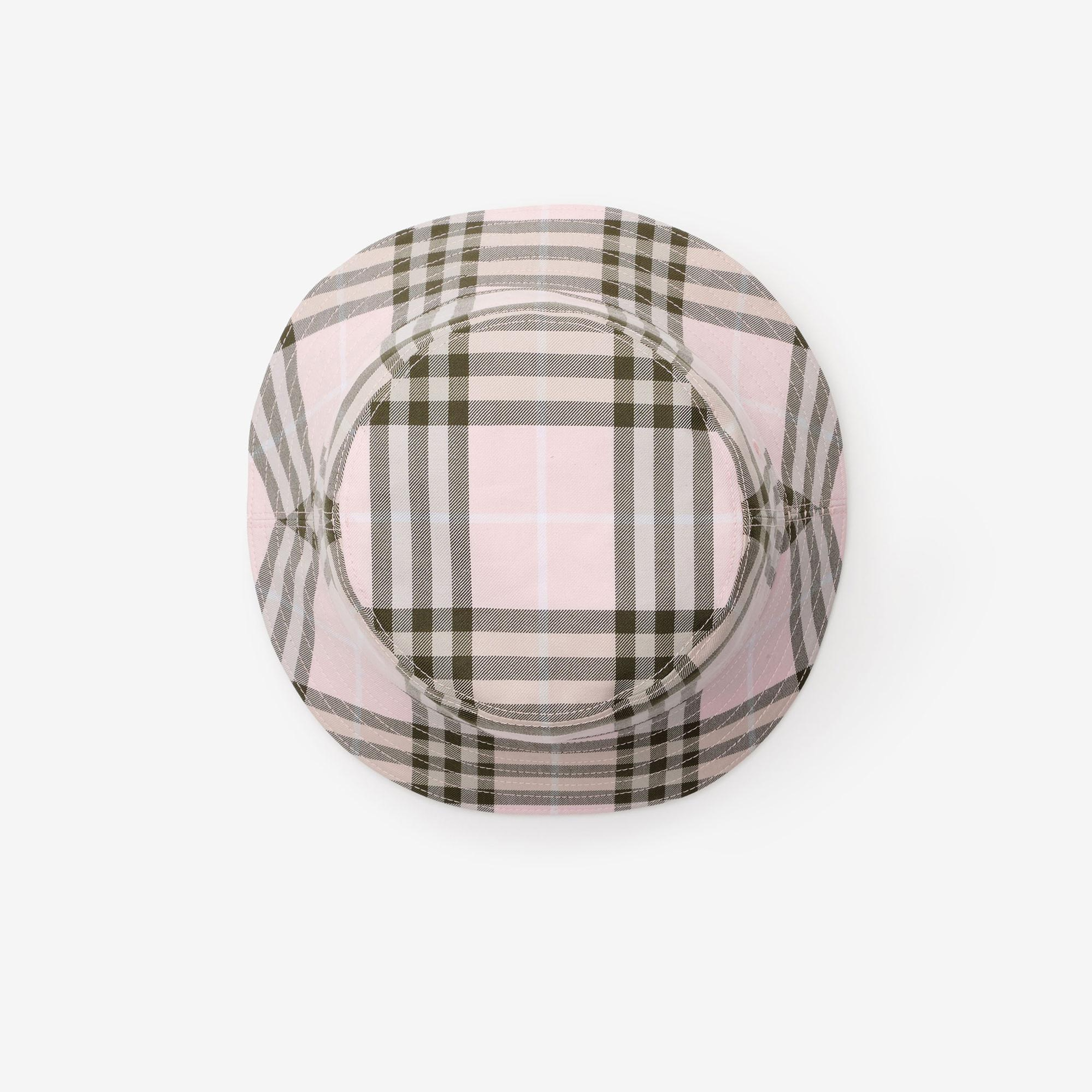 Burberry Check Cotton Bucket Erkek Pembe Şapka