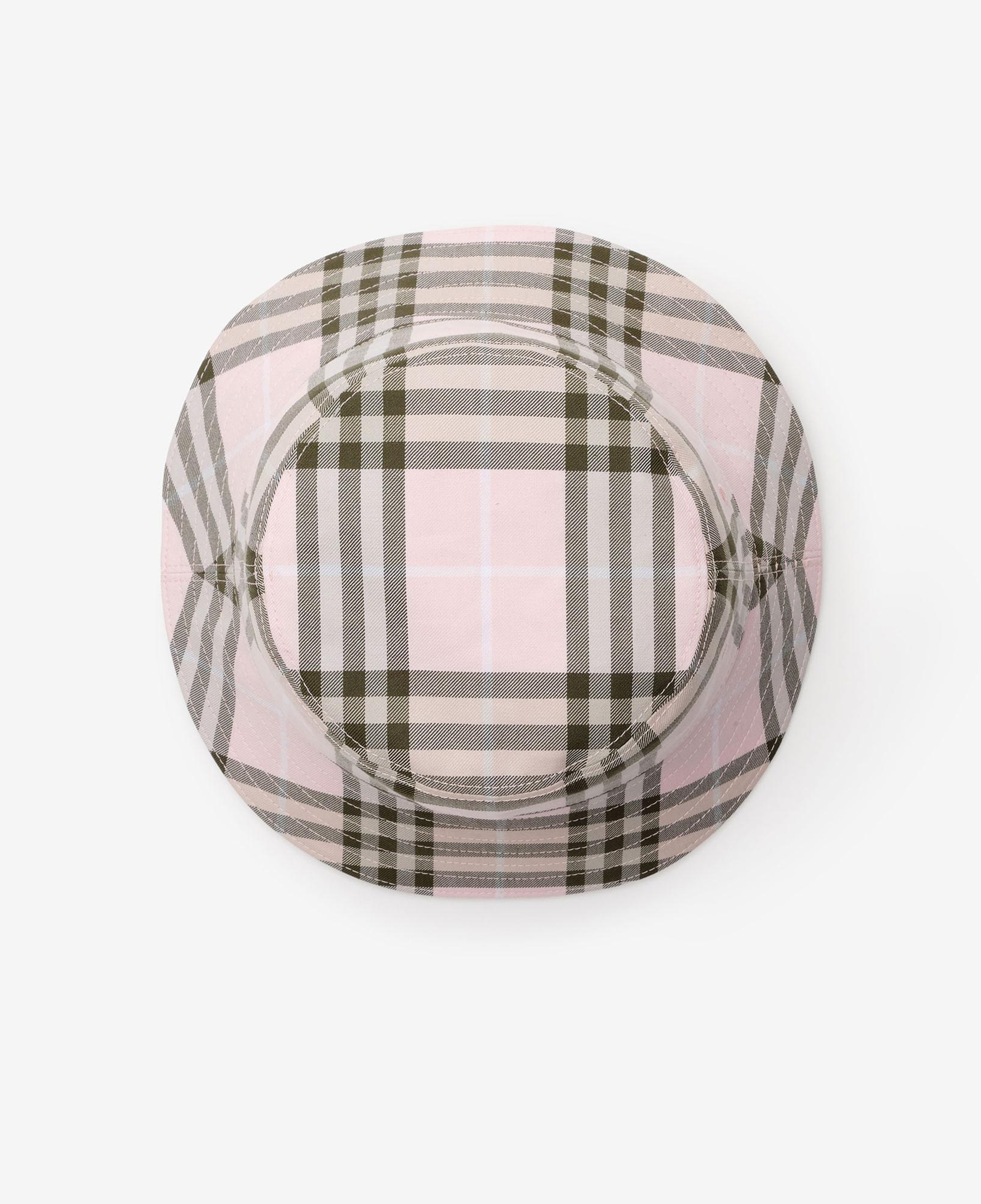 Burberry Check Cotton Bucket Erkek Pembe Şapka