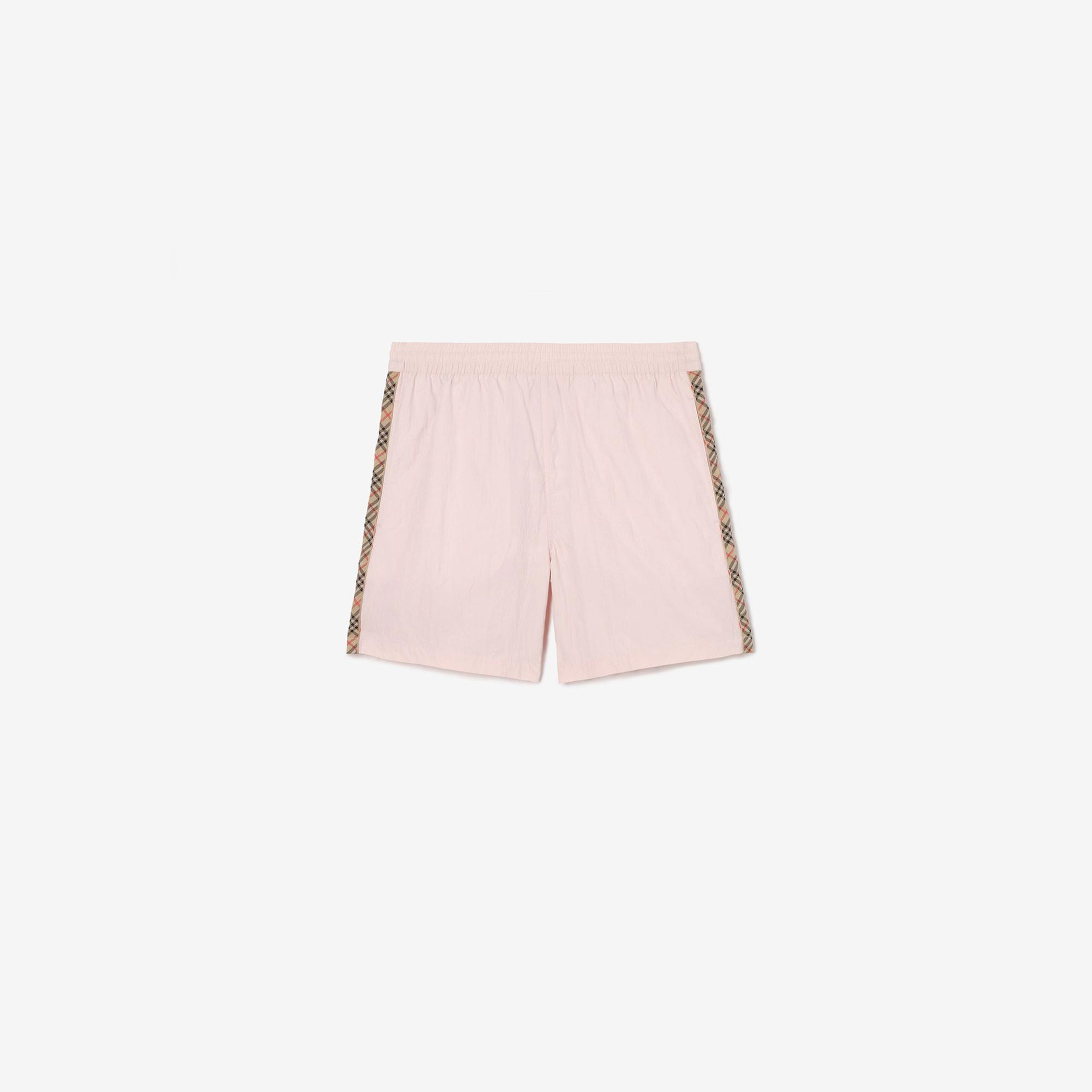 Burberry Check Trim Erkek Pembe Deniz Şortu