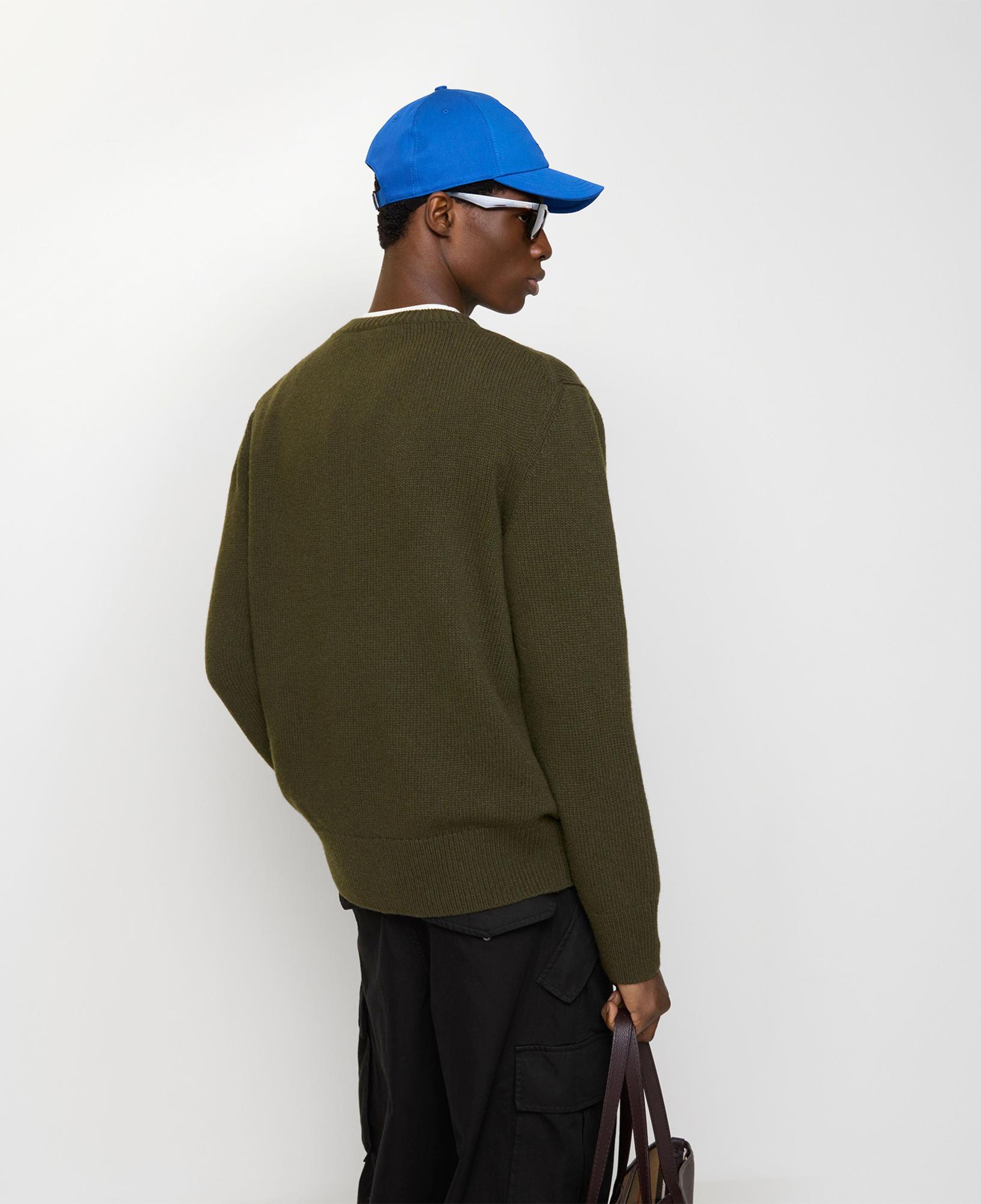 Burberry Ekd Wool Cashmere Erkek Haki Trıko