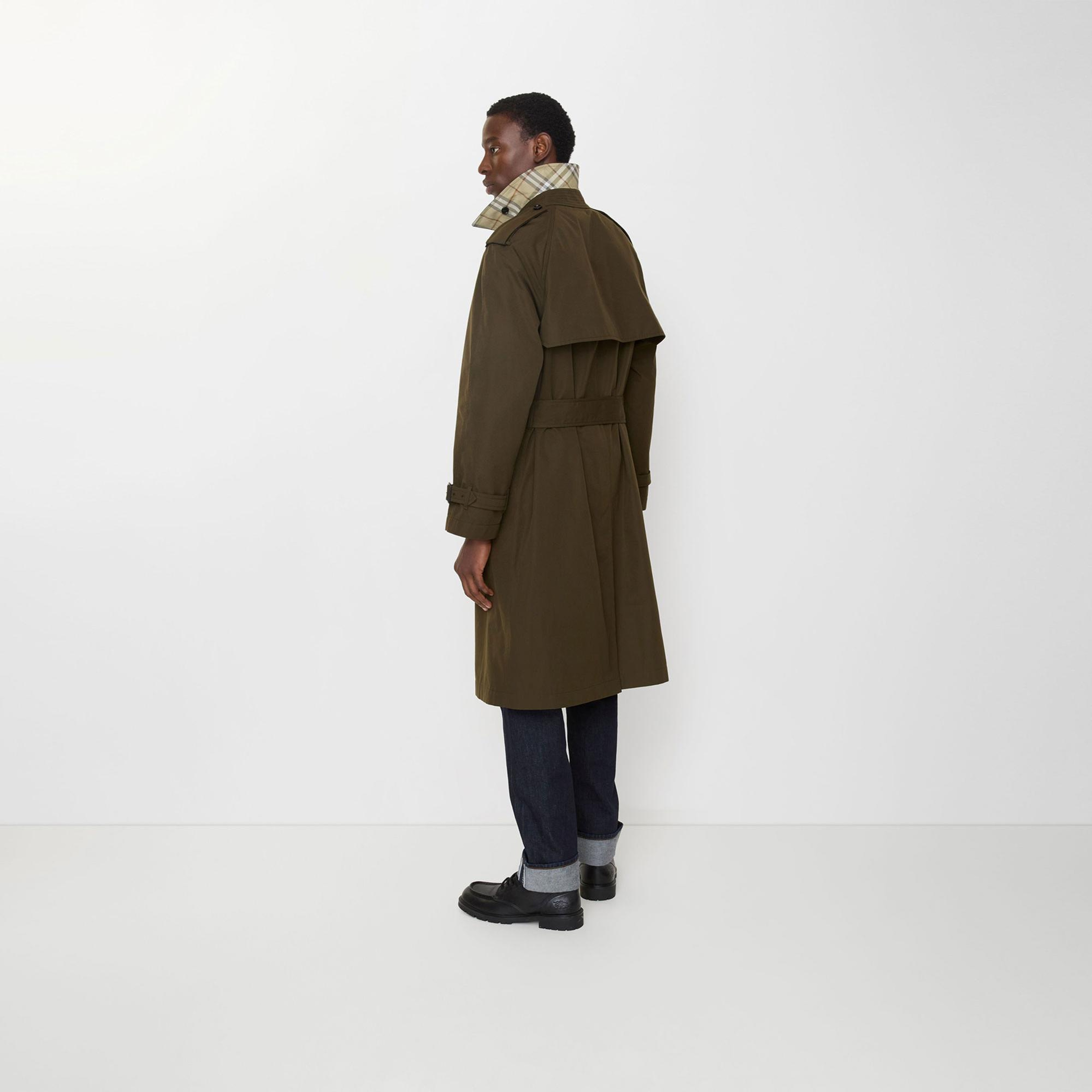 Burberry Long Lightweight Cotton Erkek Haki Trençkot