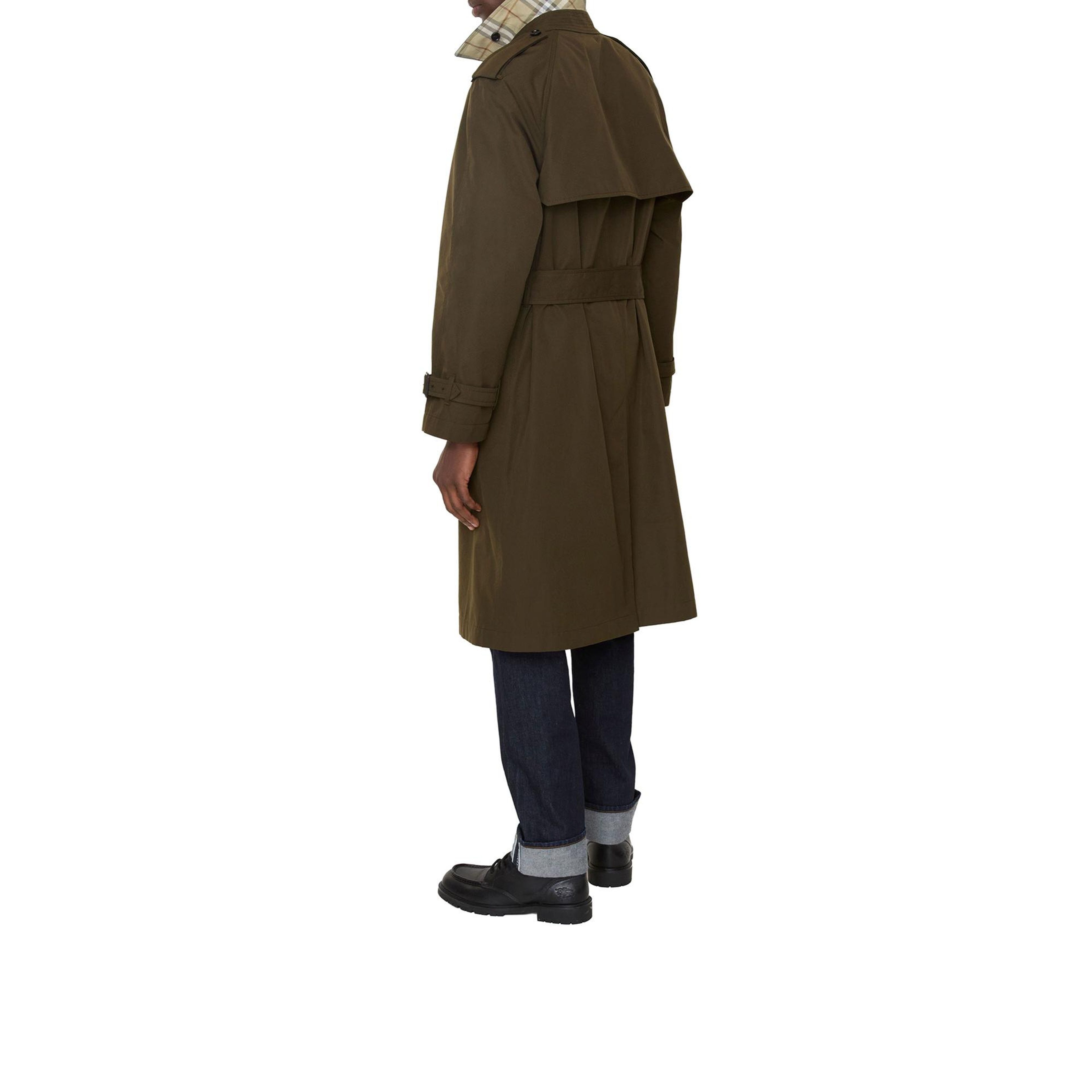 Burberry Long Lightweight Cotton Erkek Haki Trençkot