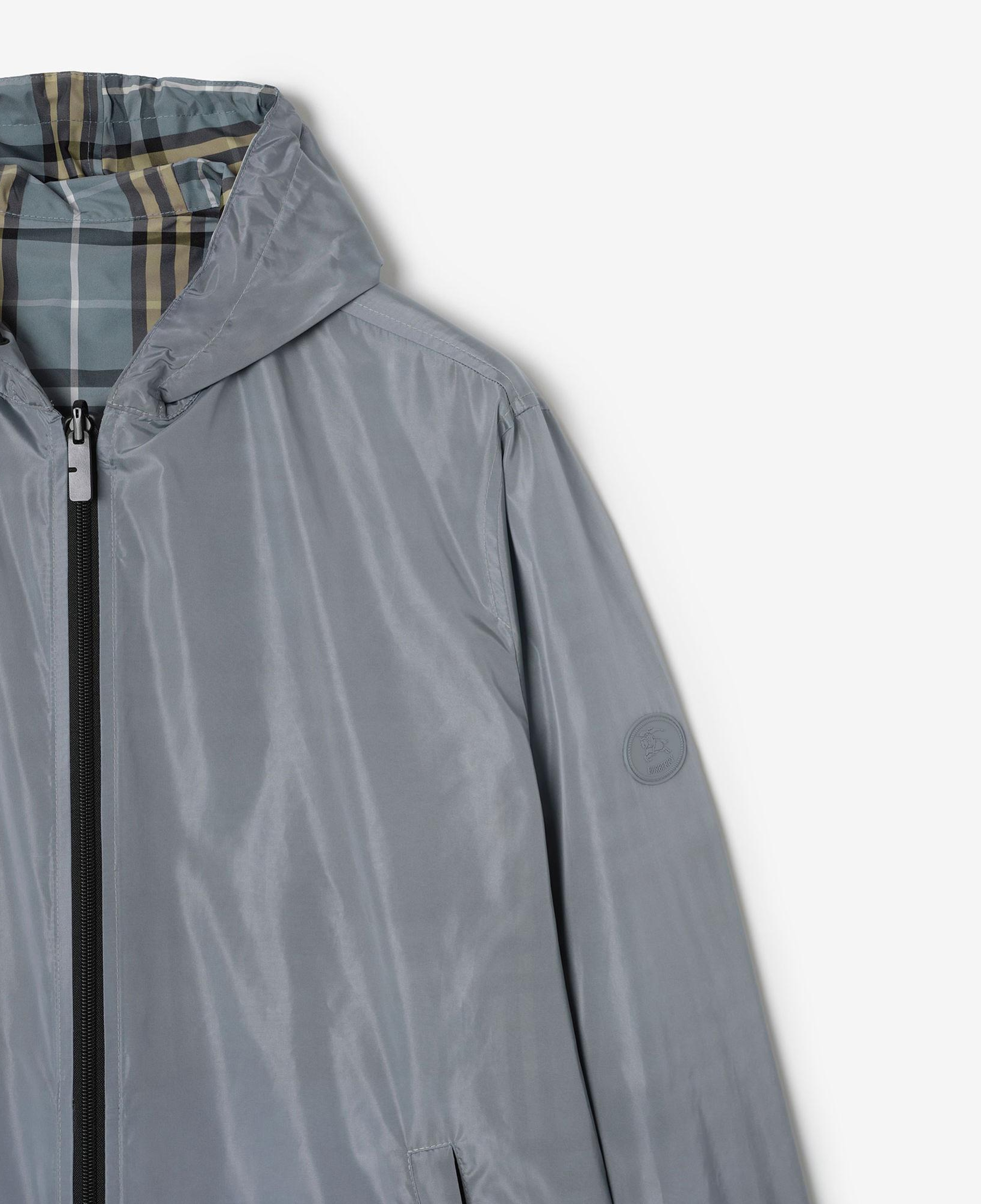 Burberry Reversible Check Hooded Erkek Mavi Mont