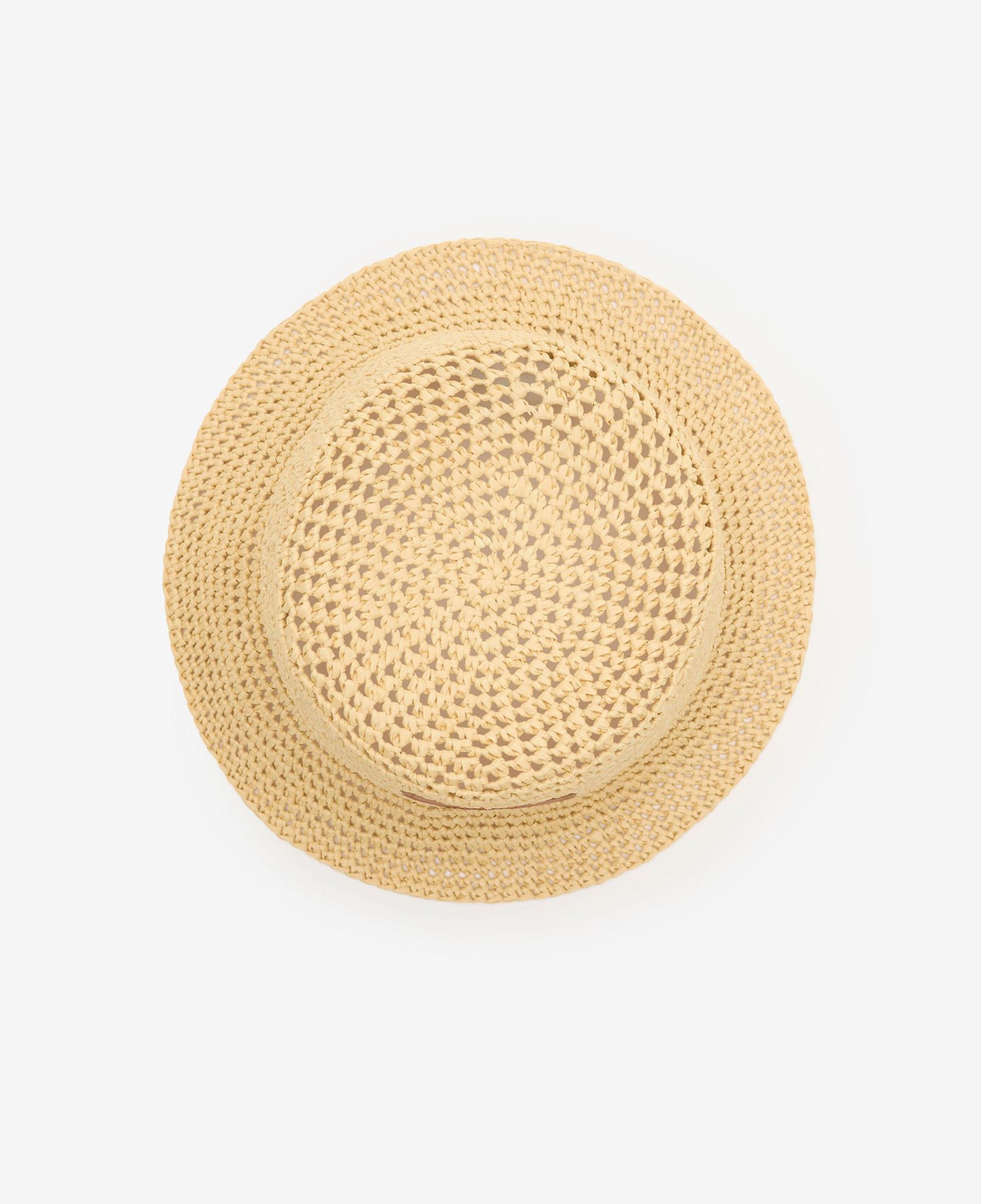 Burberry Knight Stamp Raffia-Effect Bucket Erkek Krem Şapka